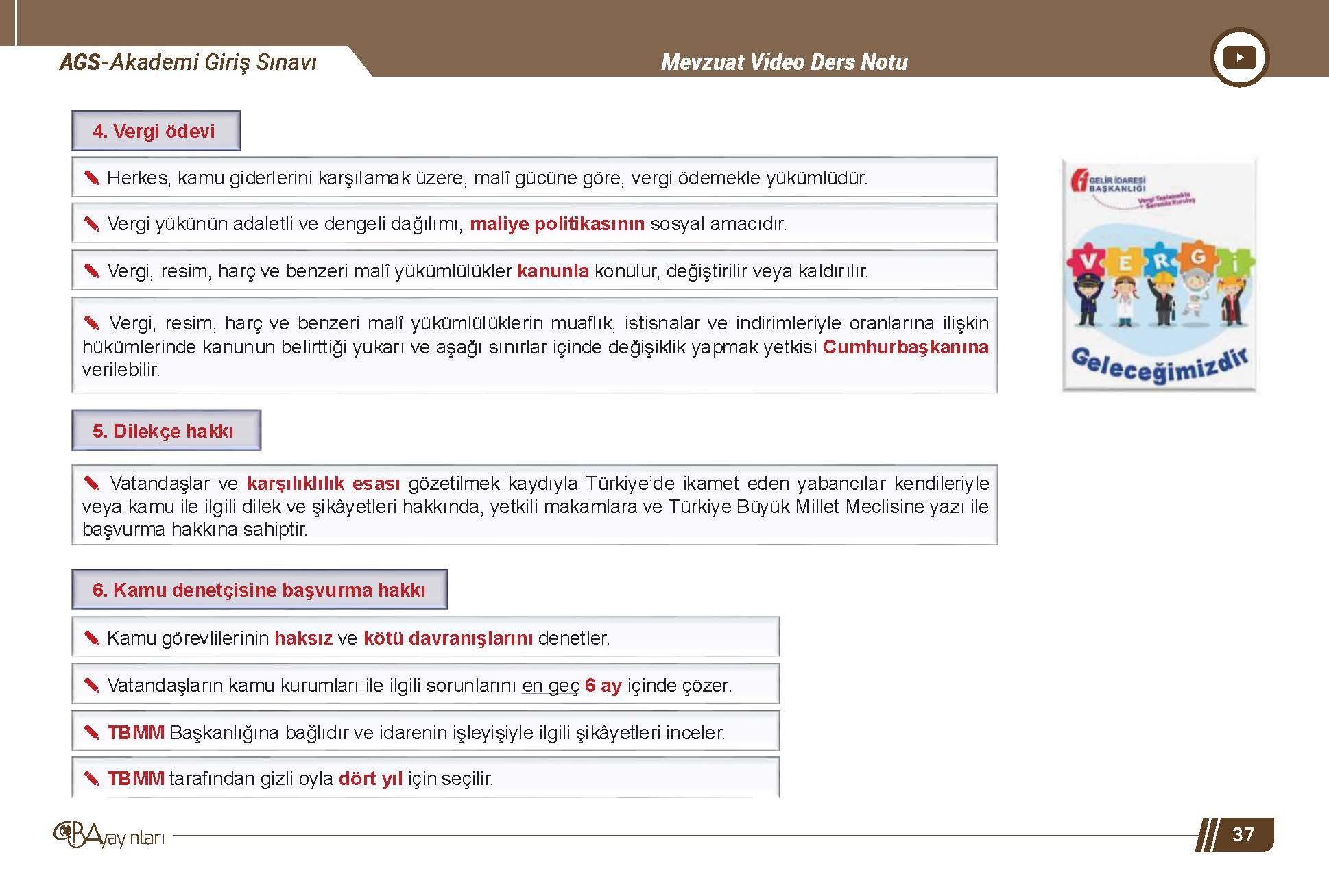 2027 AGS Mevzuat YouTube Destekli Ders Notları - Ali Koç