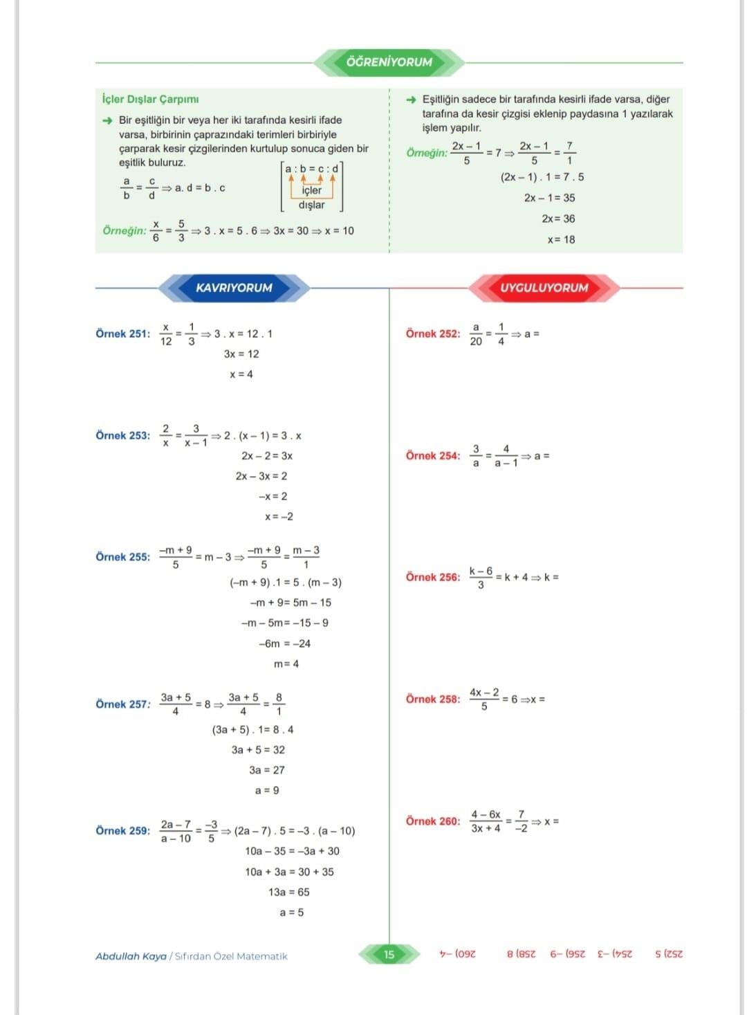 Sıfırdan Özel Matematik - Tüm Sınav Türlerine Uygun- Abdullah Kaya