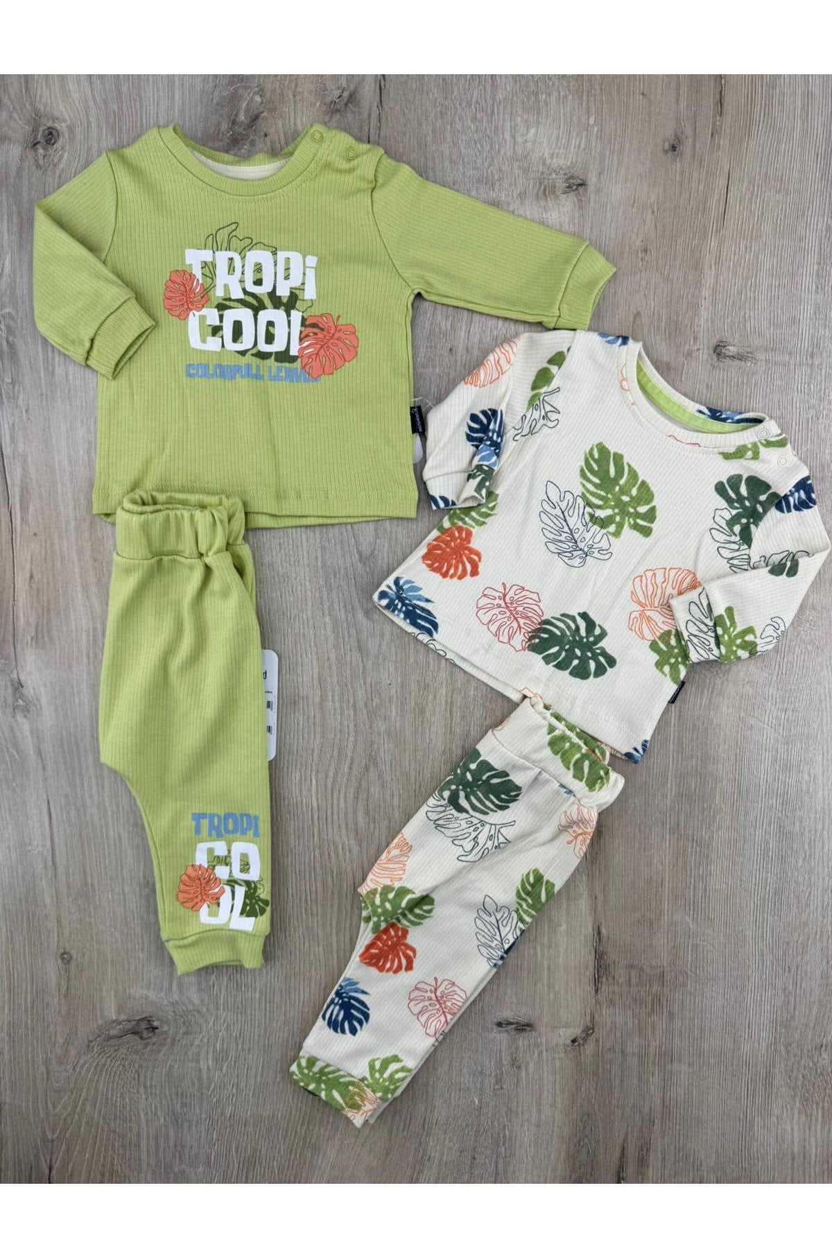 #260158 (3-12 Ay) Trop Cool Desenli Mevsimlik Takım
