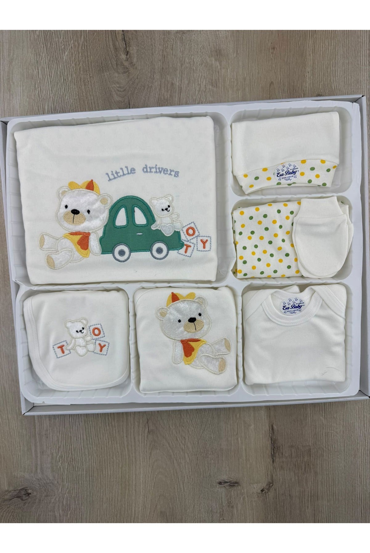 #260406 Araba-Ayıcık Desenli 10 Lu Set
