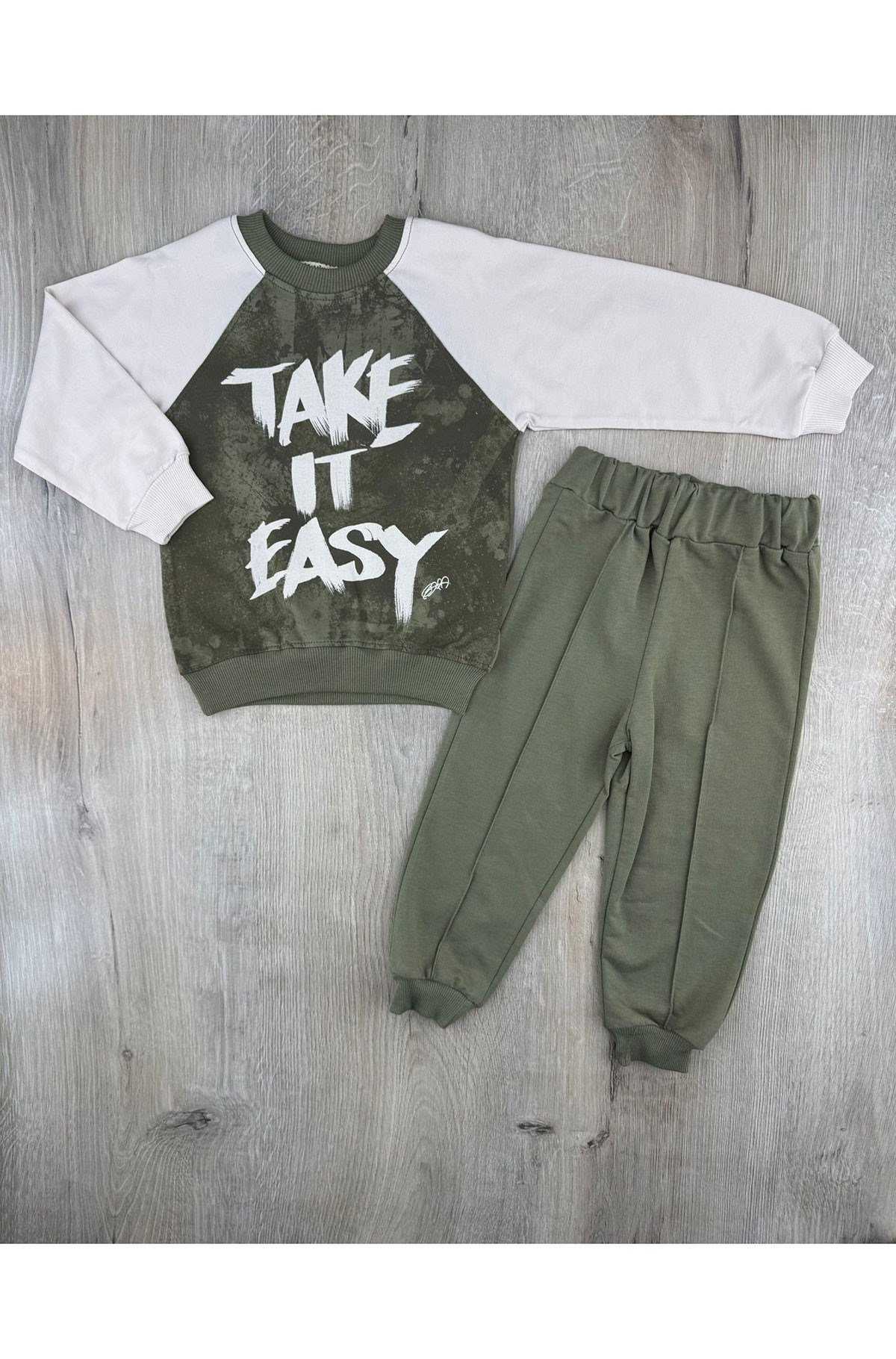 #360159 (2-5 Yaş) Easy Desenli Mevsimlik Takım