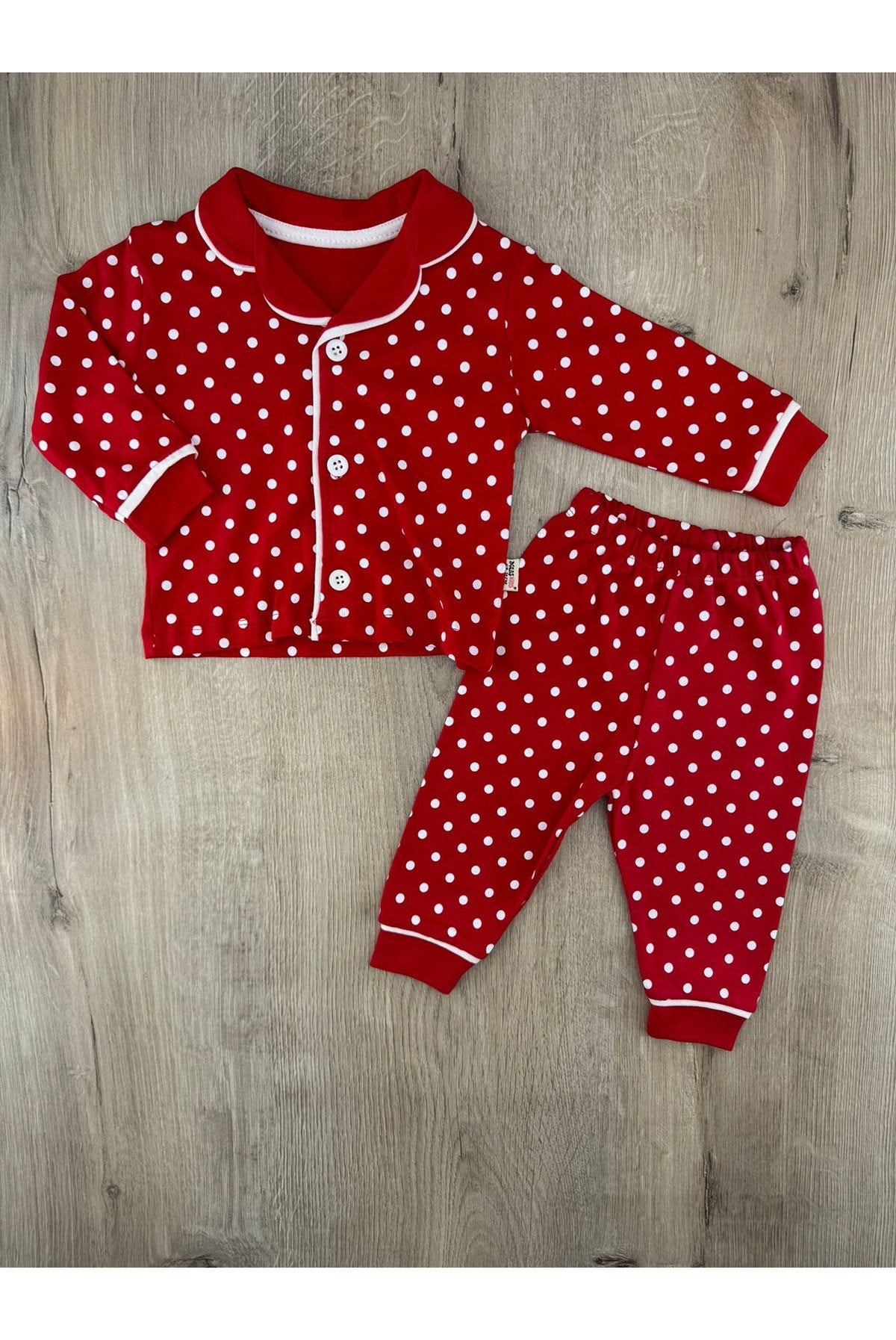 #360360 (6-24 Ay) Puanlı Önden Düğmeli Pijama Takımı