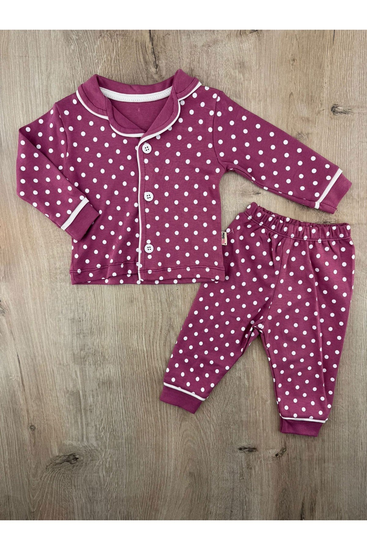 #360360 (6-24 Ay) Puanlı Önden Düğmeli Pijama Takımı