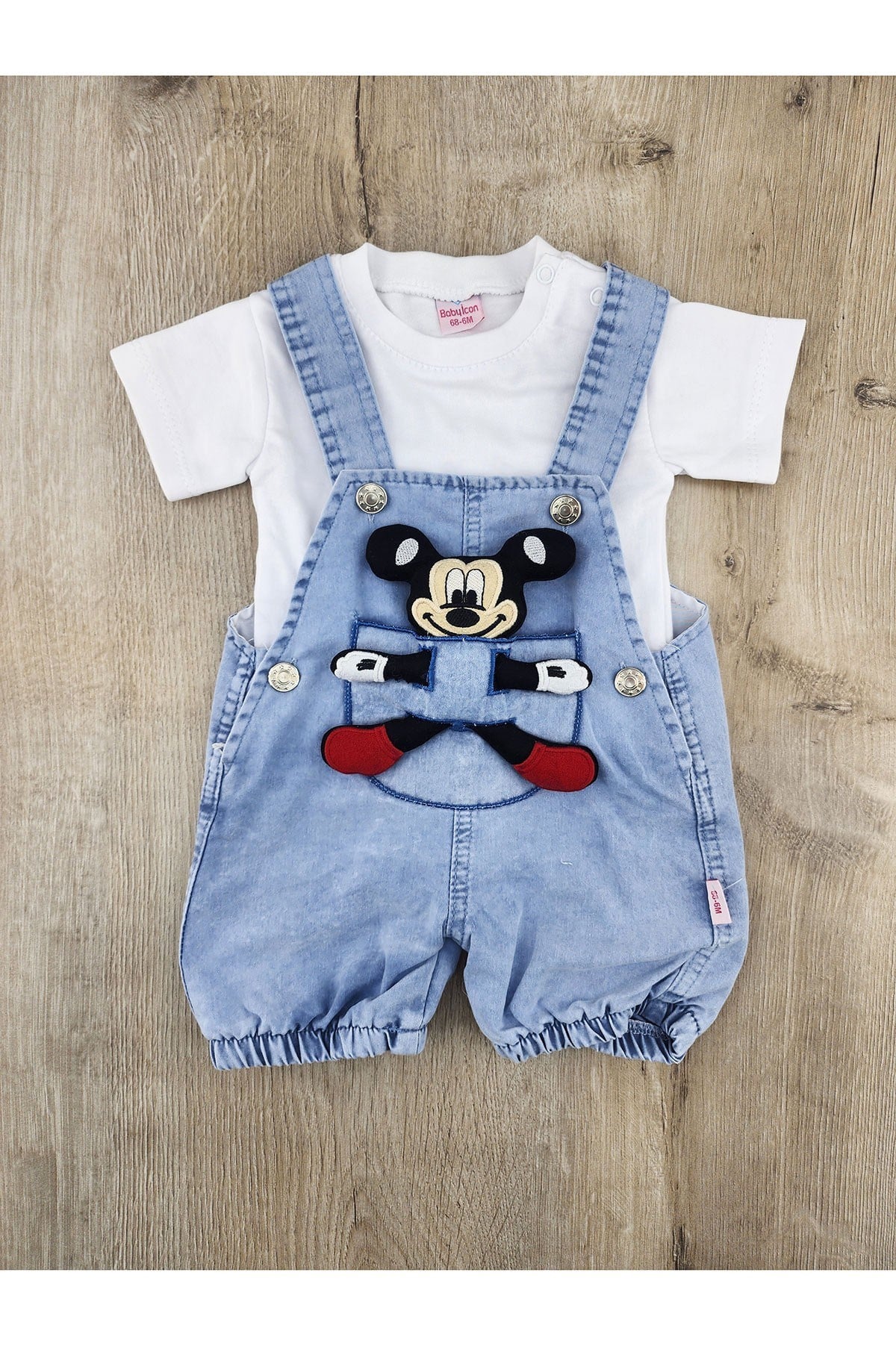 #560104 (6-9-12-18 Ay) Mickey Oyuncaklı Kot Slopet
