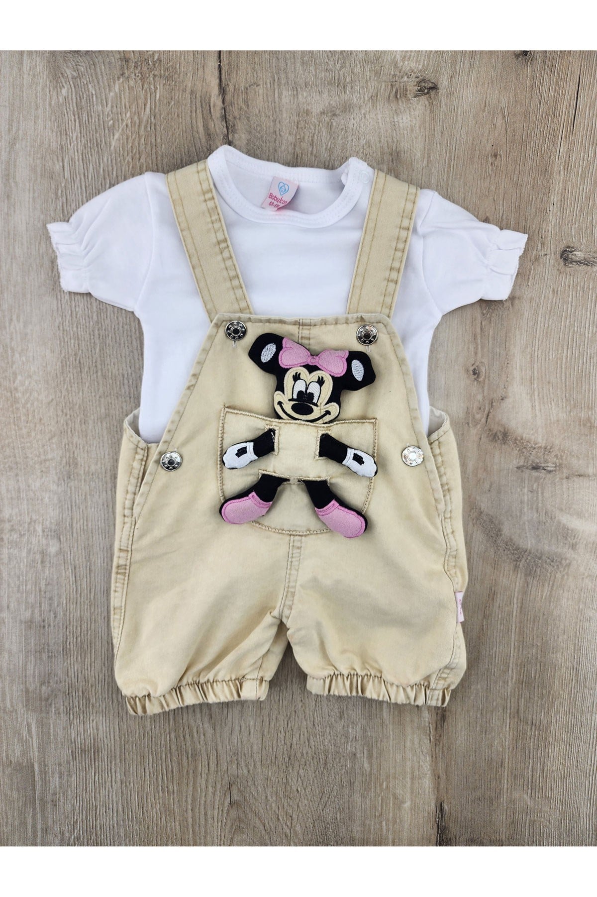 #560105 (6-9-12-18 Ay) Minnie Oyuncaklı Keten Slopet