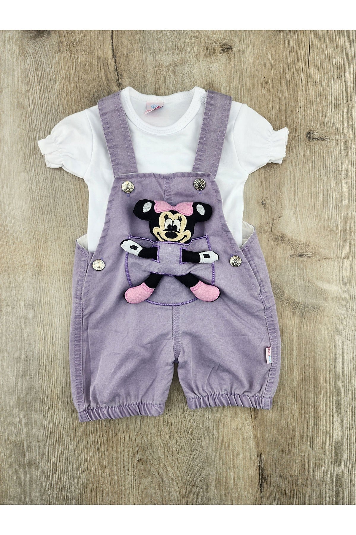 #560105 (6-9-12-18 Ay) Minnie Oyuncaklı Keten Slopet