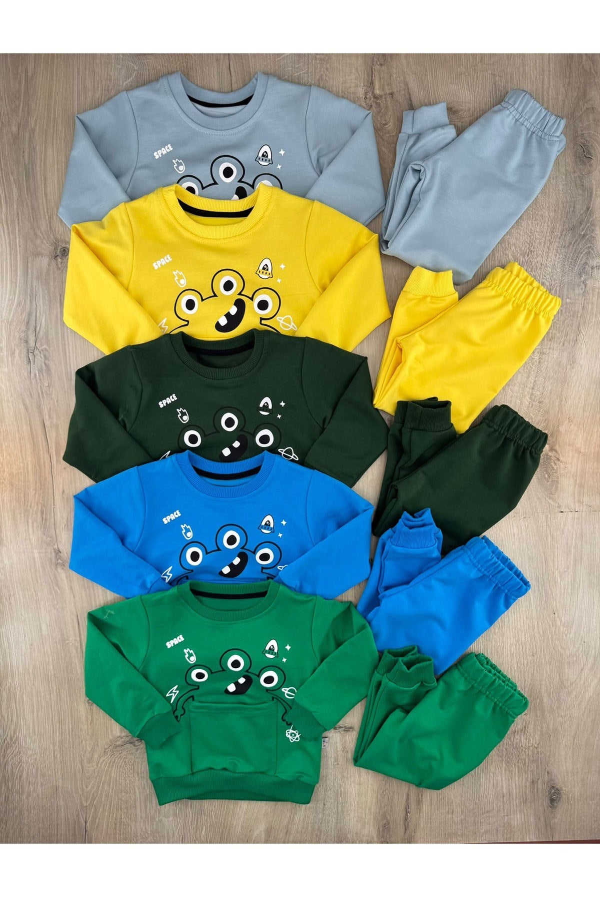 ArteX (1-4 Yaş) Monster Desenli Mevsimlik Takım