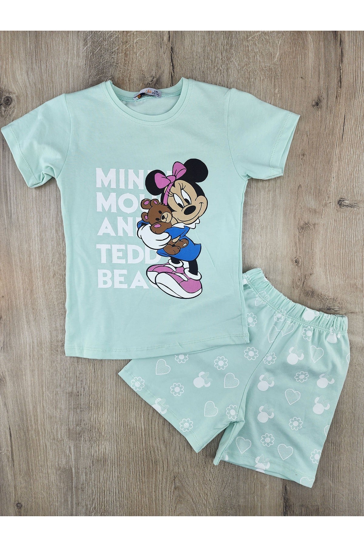 Artex (4-11 Yaş) Sevimli Mickey-Panda Desenli Şortlu Takım