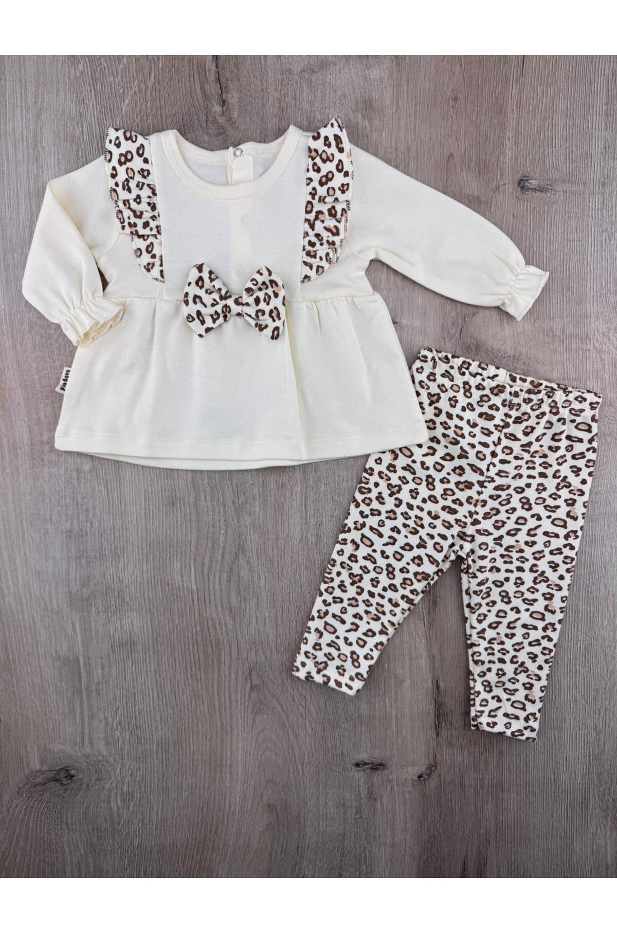 Babycan (3-12 Ay) Fiyonk Leopar Desenli Mevsimlik Takım