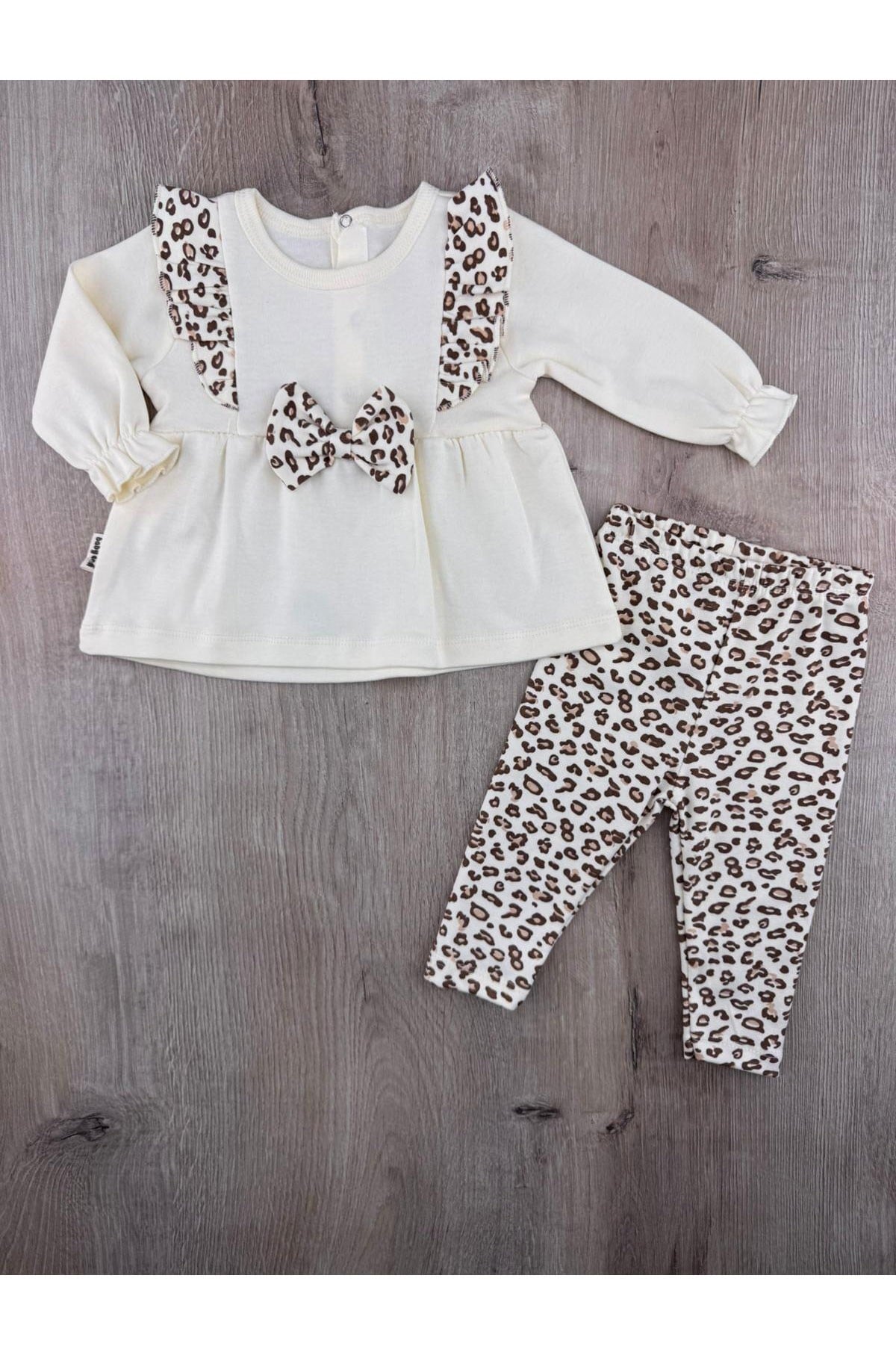 Babycan (3-12 Ay) Fiyonk Leopar Desenli Mevsimlik Takım