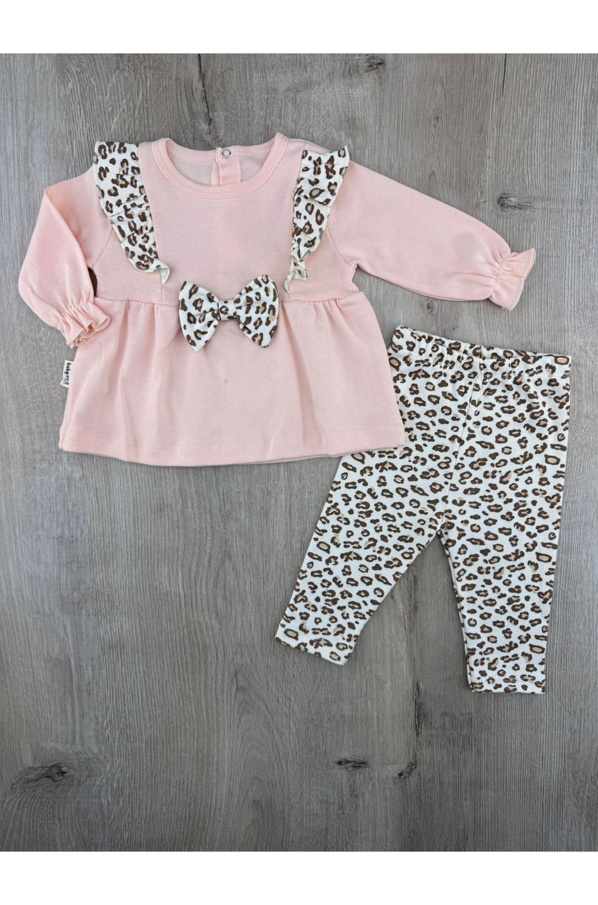 Babycan (3-12 Ay) Fiyonk Leopar Desenli Mevsimlik Takım