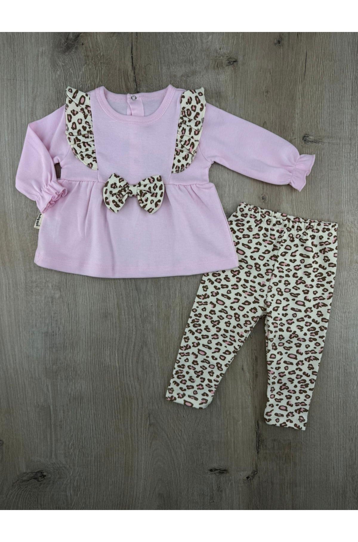 Babycan (3-12 Ay) Fiyonk Leopar Desenli Mevsimlik Takım