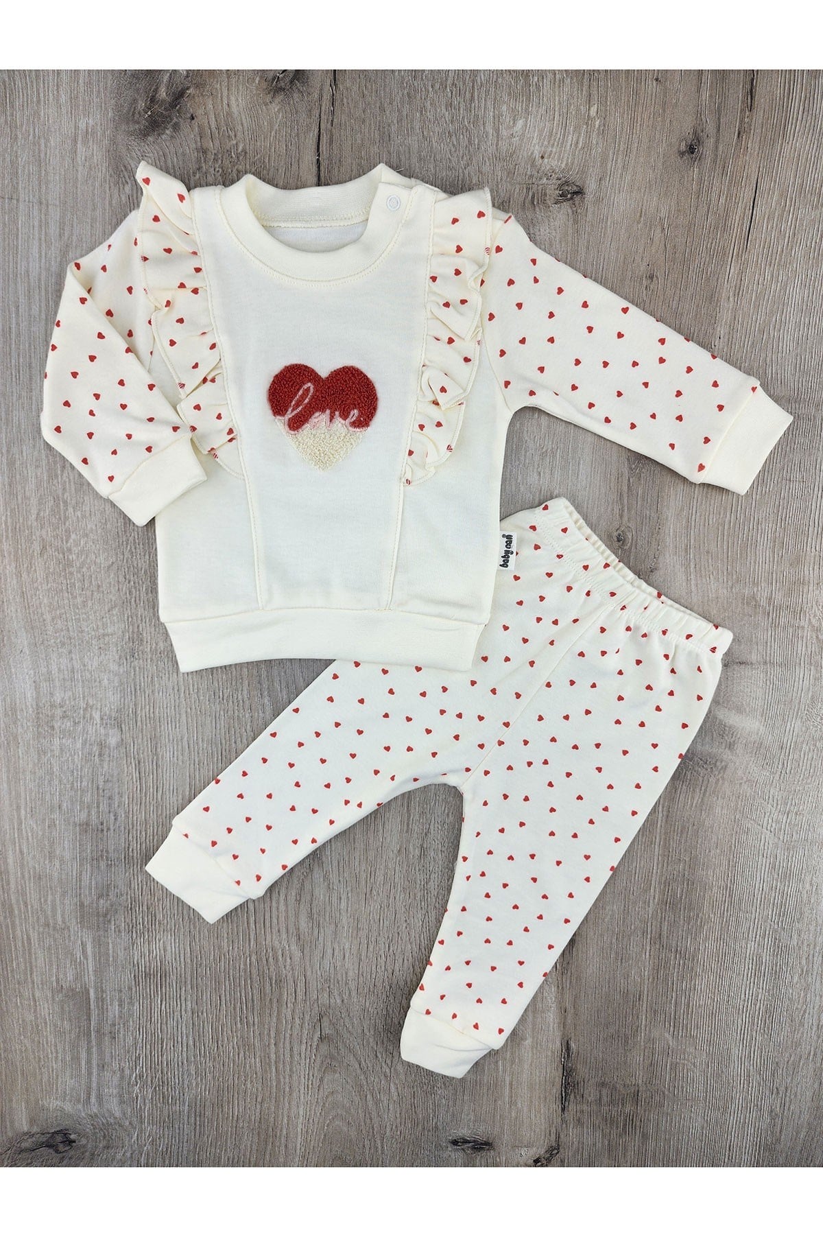 Babycan (3-12 Ay) Love Desenli Mevsimlik Takım
