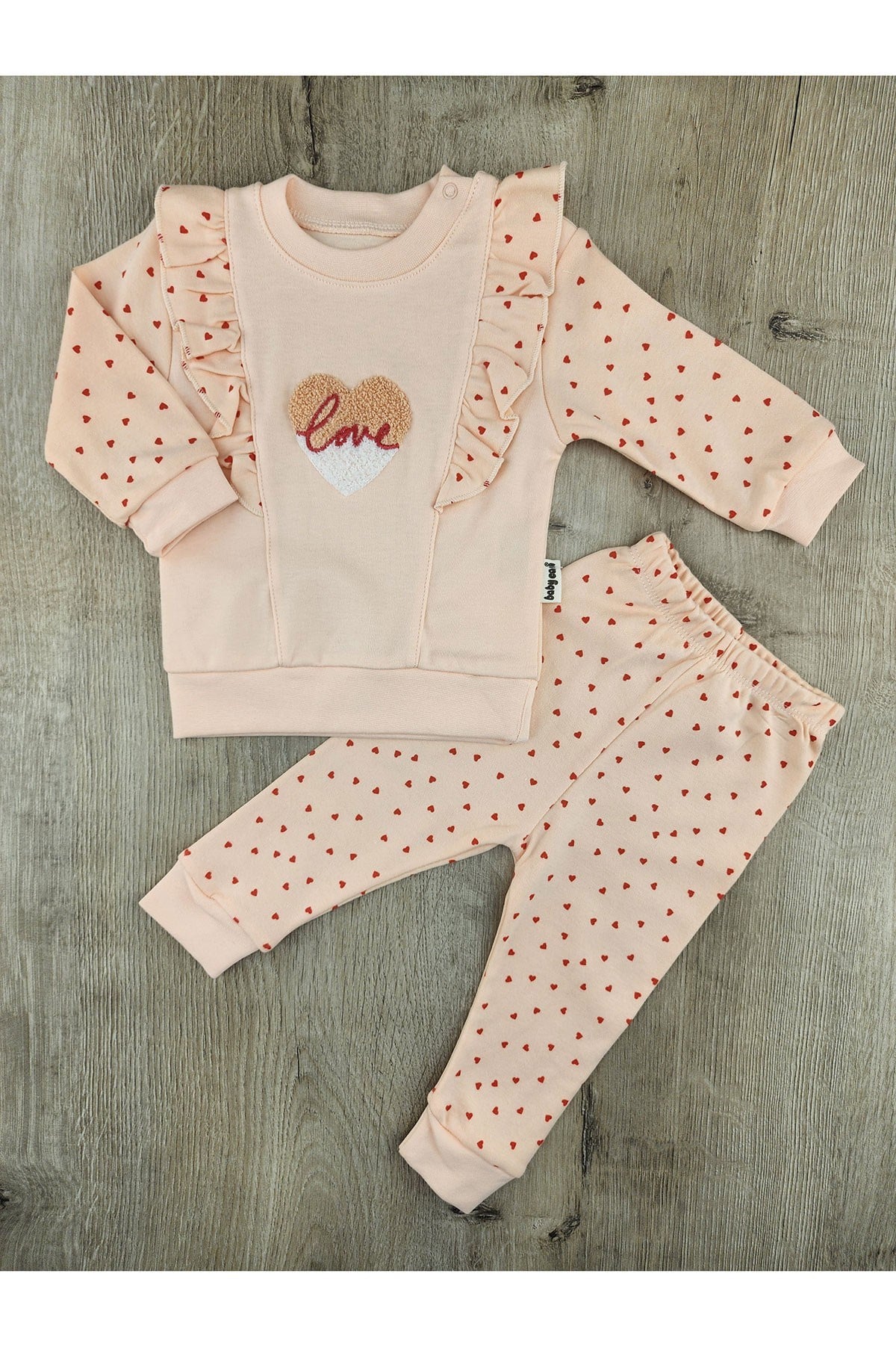 Babycan (3-12 Ay) Love Desenli Mevsimlik Takım