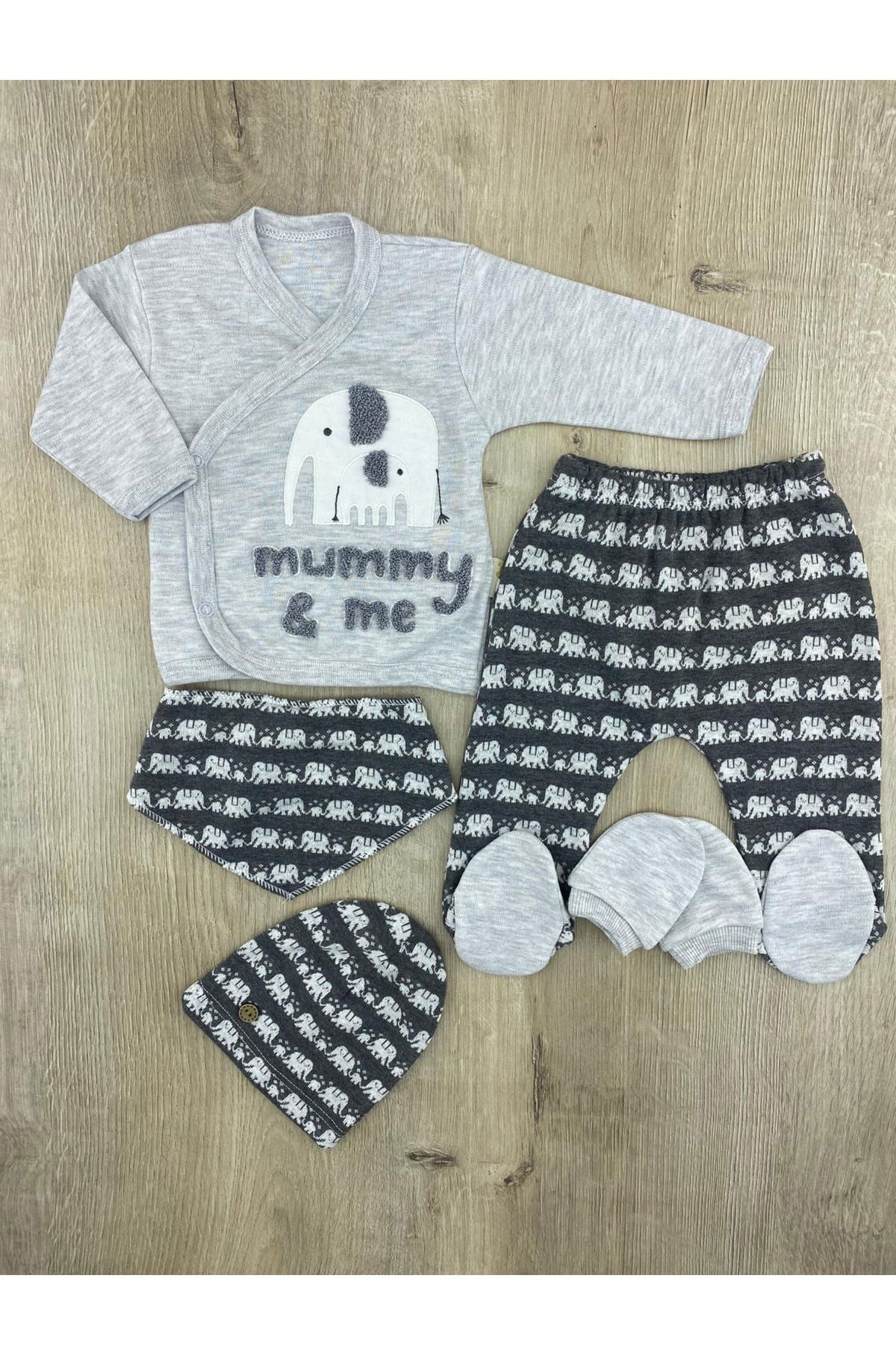 Babyim (0-3 Ay) Mummy&Me Yazılı Zıbın Takımı