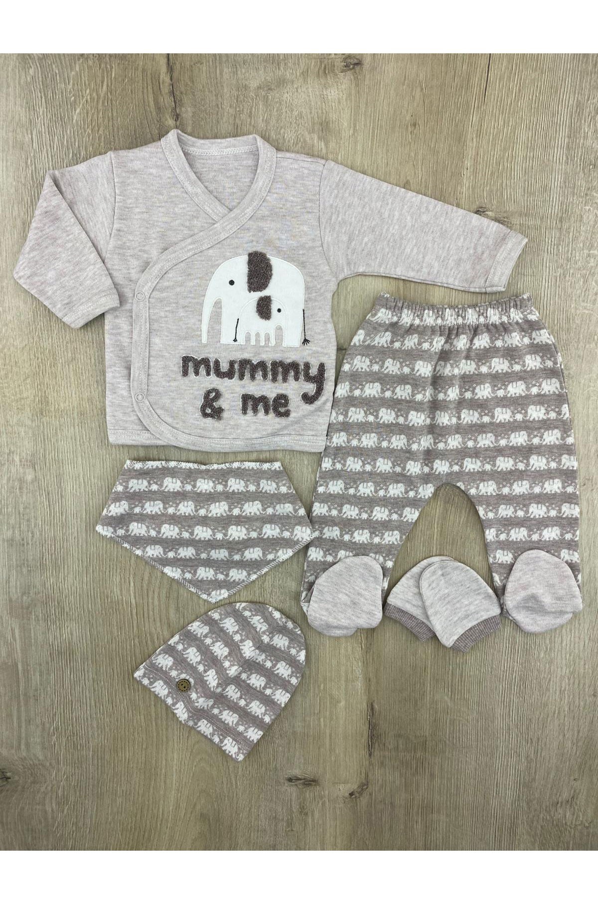 Babyim (0-3 Ay) Mummy&Me Yazılı Zıbın Takımı