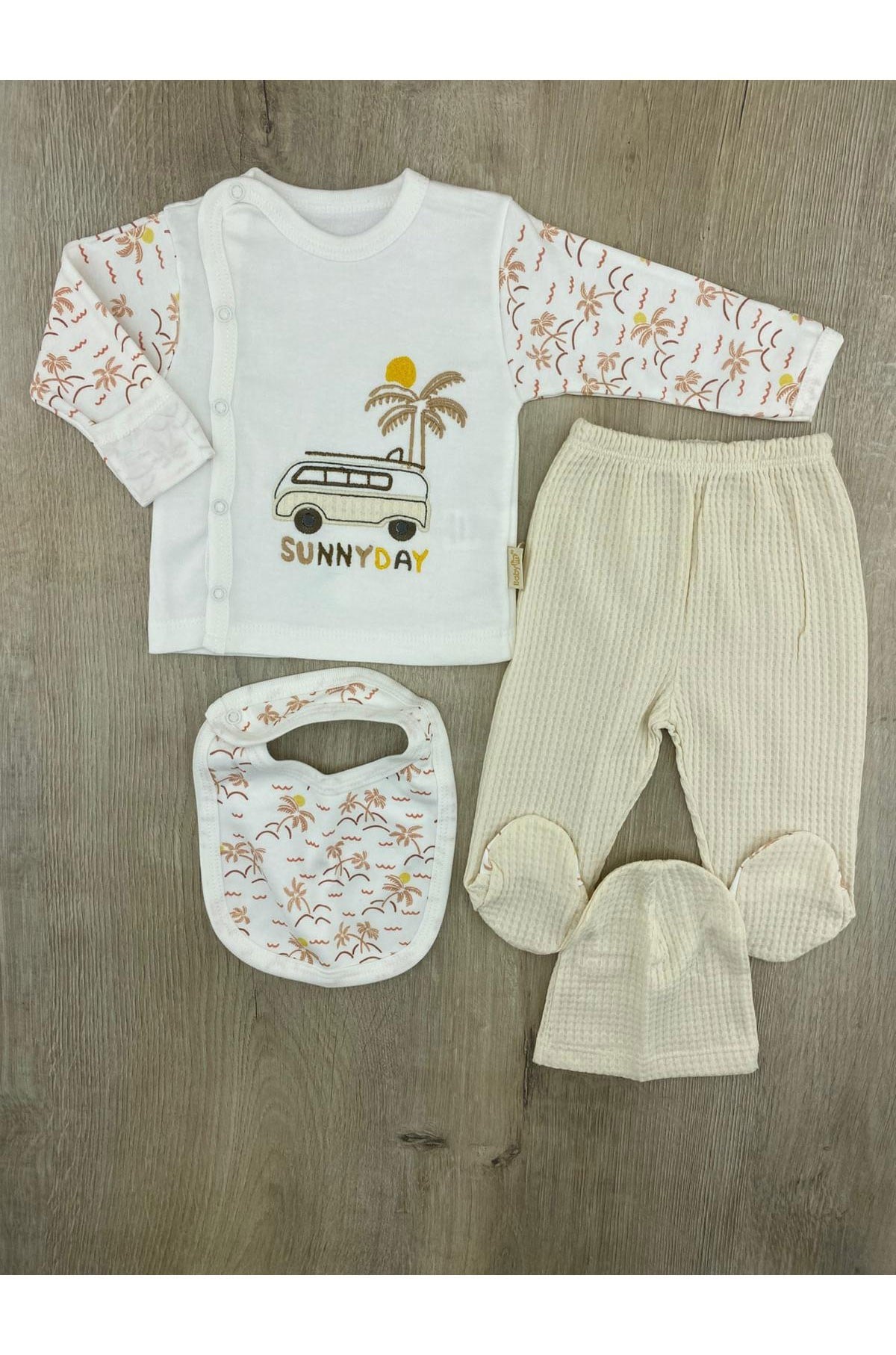 Babyim 2210 Karavan Desenli Zıbın Takımı
