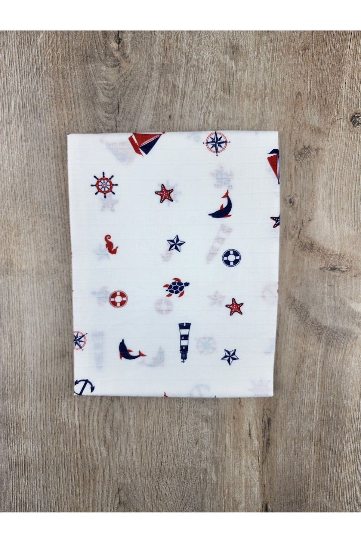 Berço Denizci Desenli Müslin Battaniye