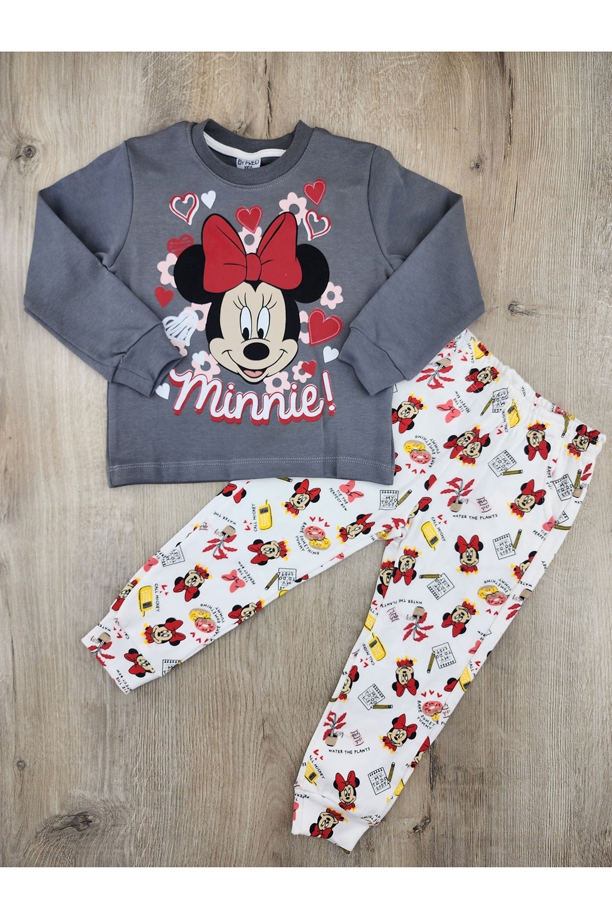 By Fred (3-6 Yaş) Minnie Desenli Pijama Takımı