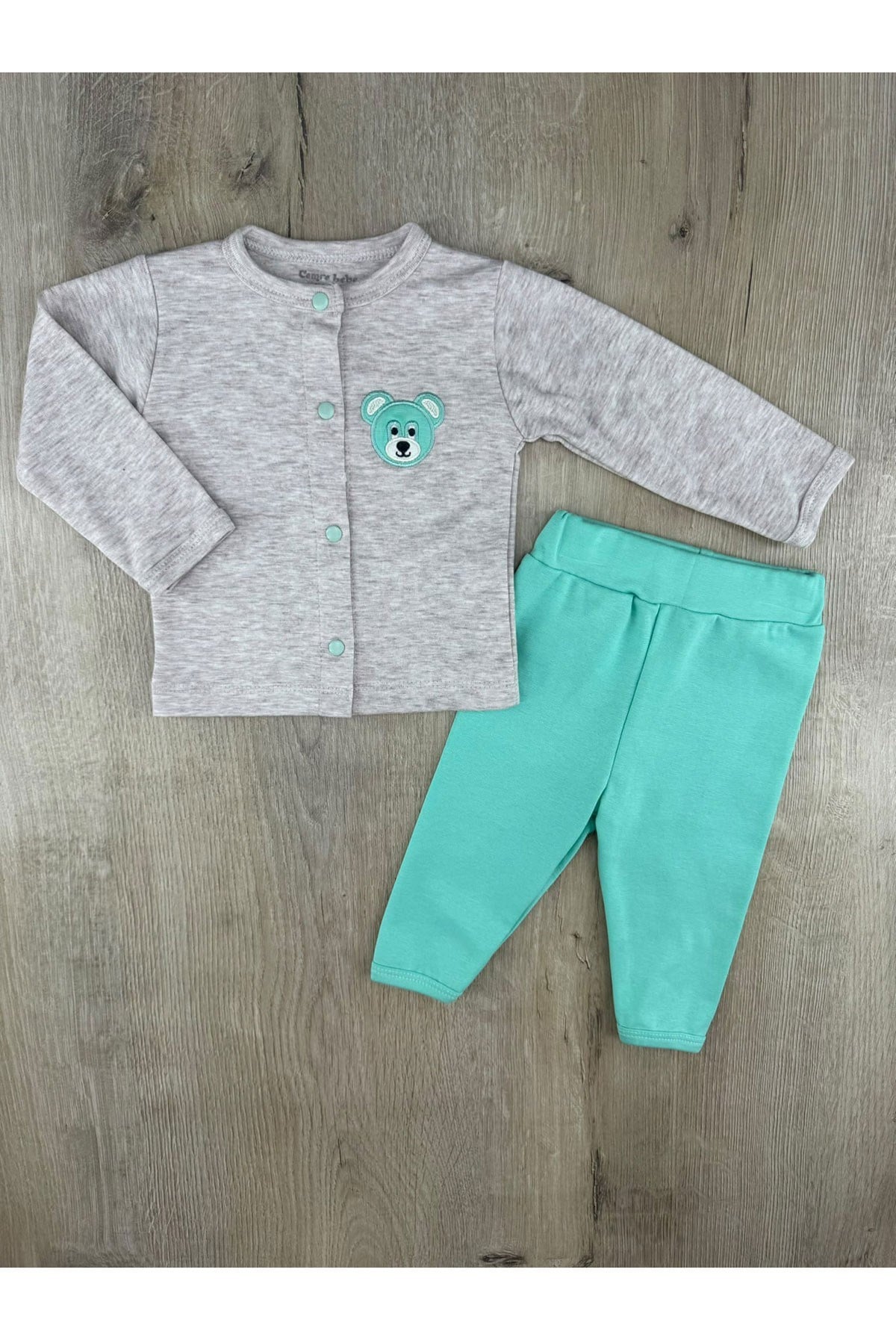 Cemre Bebe (6-24 Ay) Koala Desenli Önden Çıtçıtlı Pijama Takımı