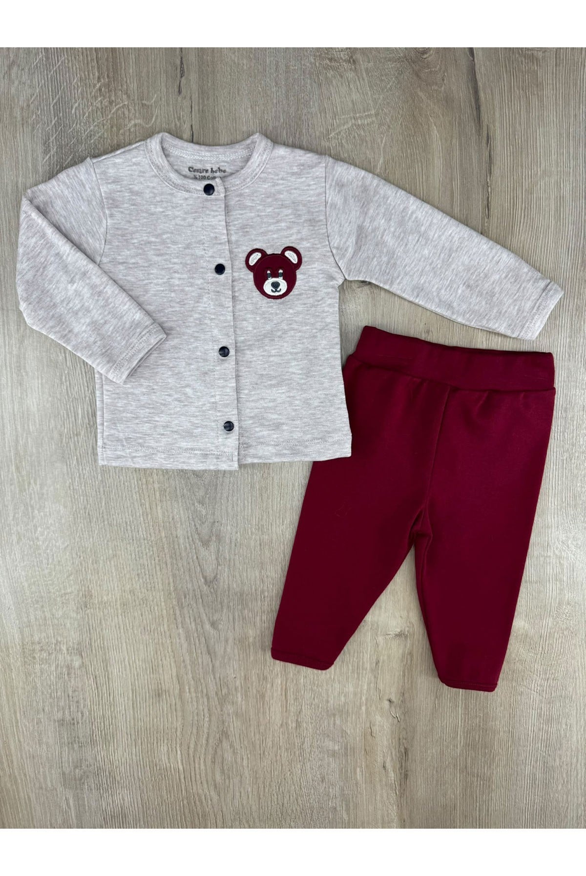 Cemre Bebe (6-24 Ay) Koala Desenli Önden Çıtçıtlı Pijama Takımı
