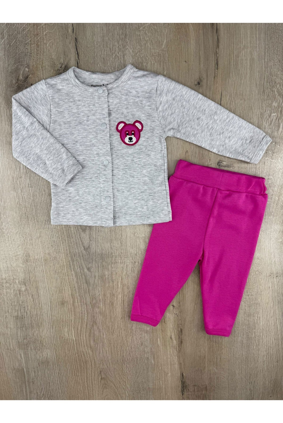 Cemre Bebe (6-24 Ay) Koala Desenli Önden Çıtçıtlı Pijama Takımı