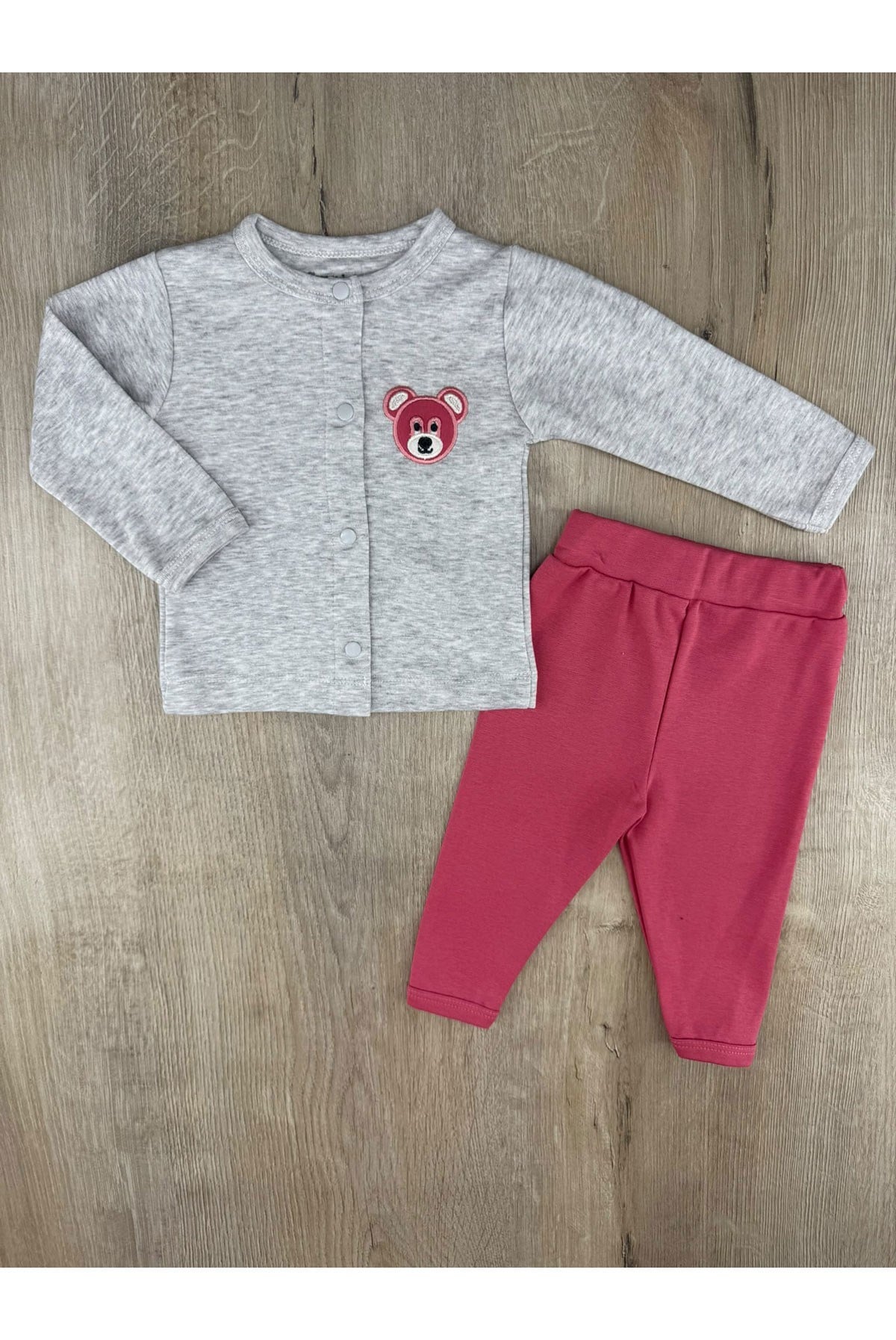 Cemre Bebe (6-24 Ay) Koala Desenli Önden Çıtçıtlı Pijama Takımı