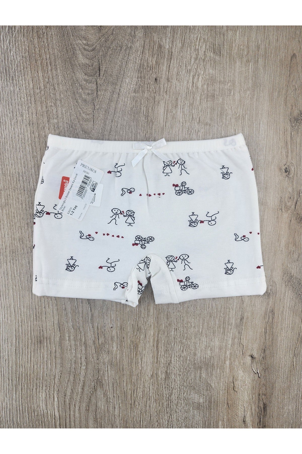 Ceylanoğlu-2 Bisiklet Desenli Kız Çocuk Boxer