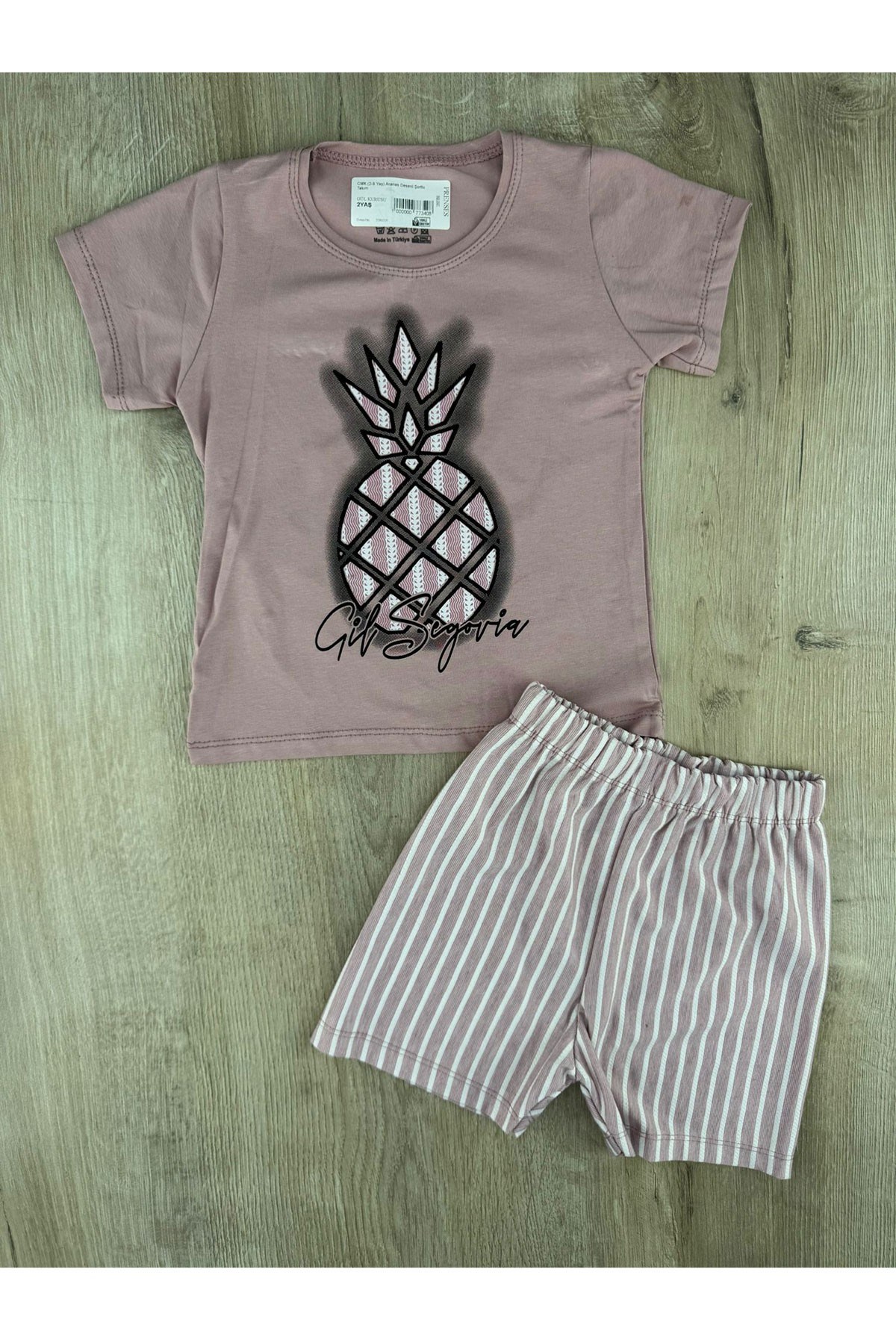 CMK (2-9 Yaş) Ananas Desenli Şortlu Takım