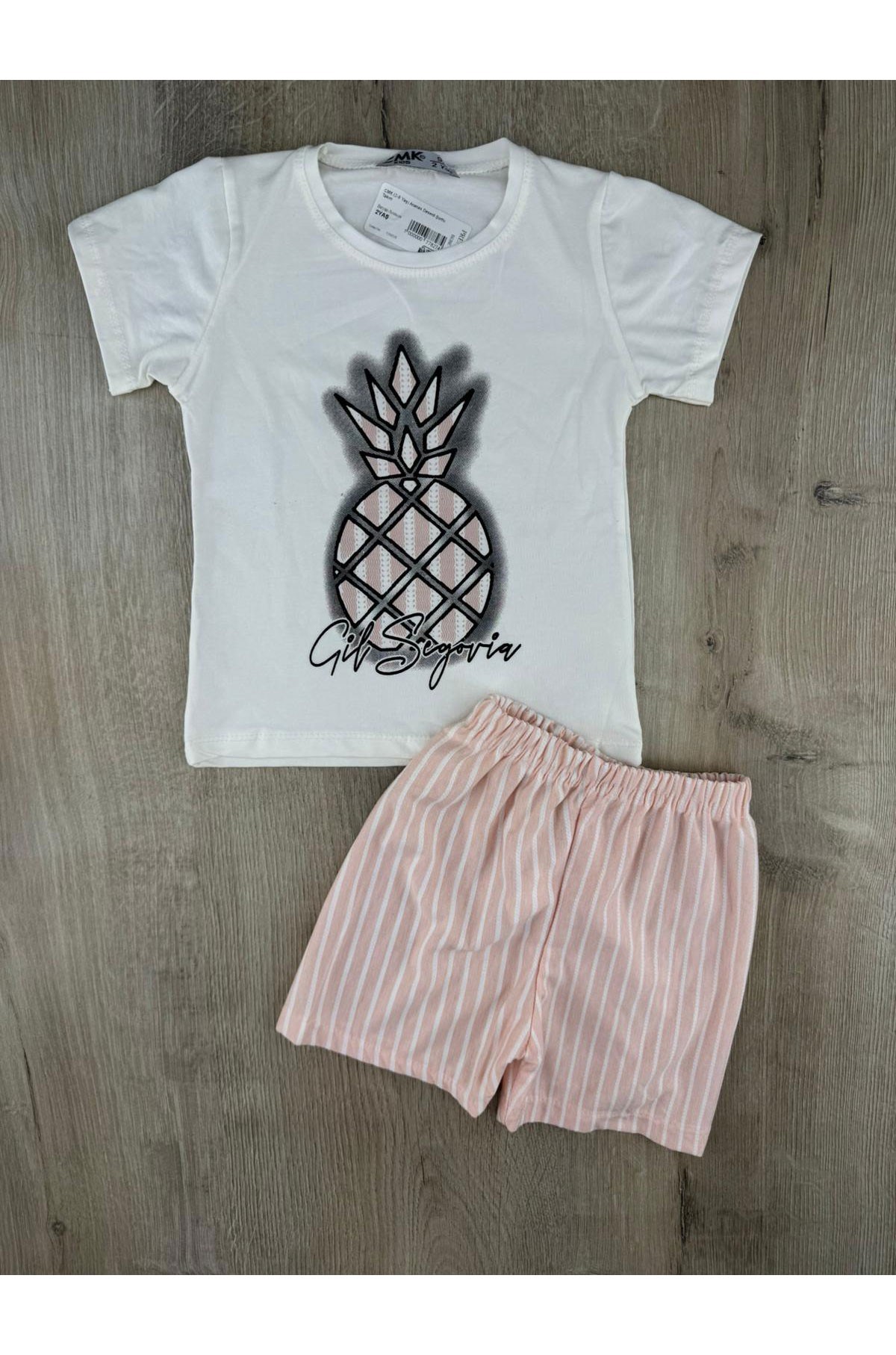 CMK (2-9 Yaş) Ananas Desenli Şortlu Takım