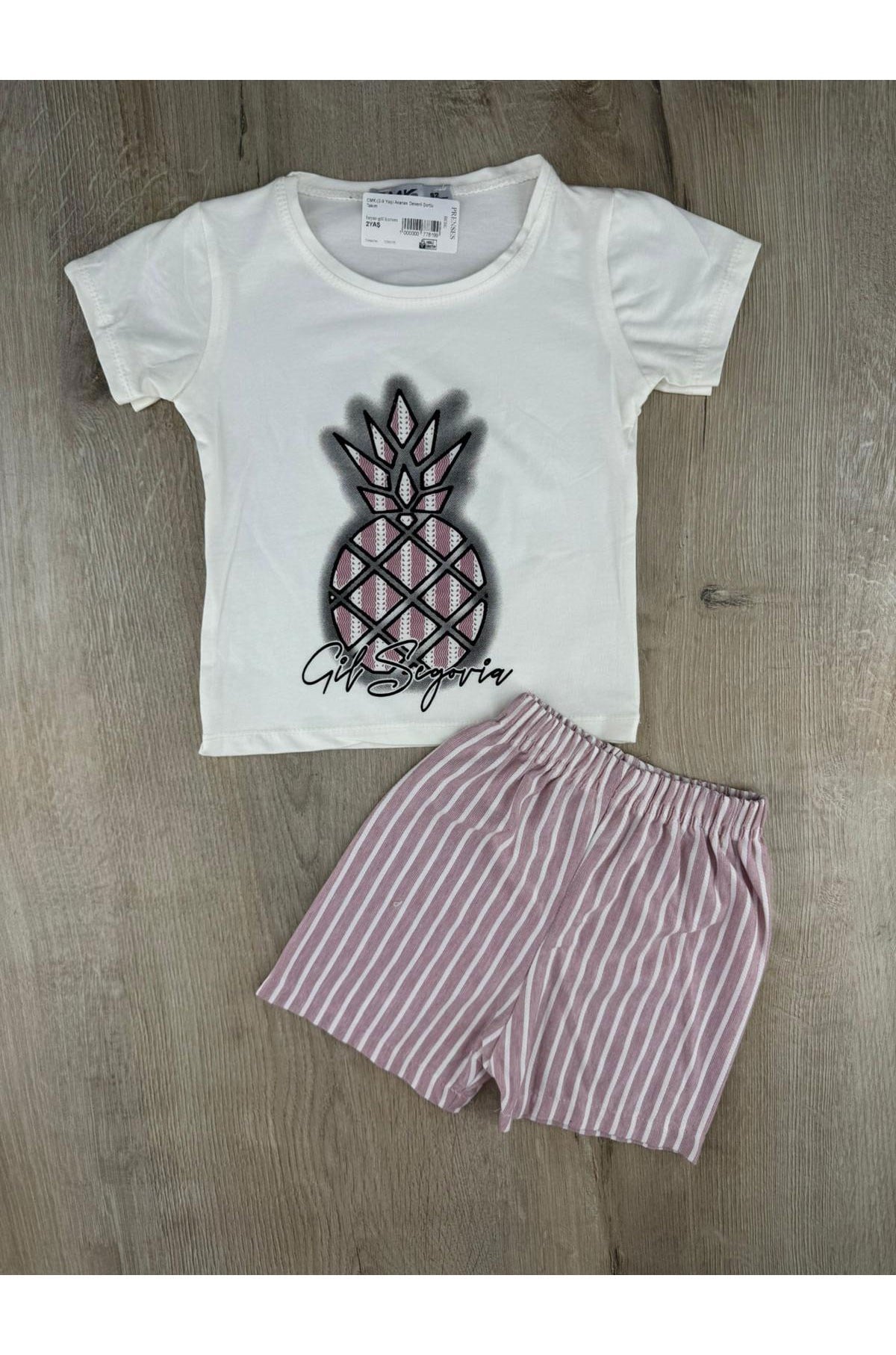 CMK (2-9 Yaş) Ananas Desenli Şortlu Takım