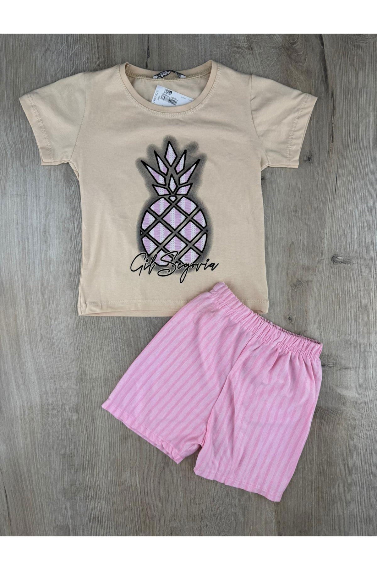 CMK (2-9 Yaş) Ananas Desenli Şortlu Takım