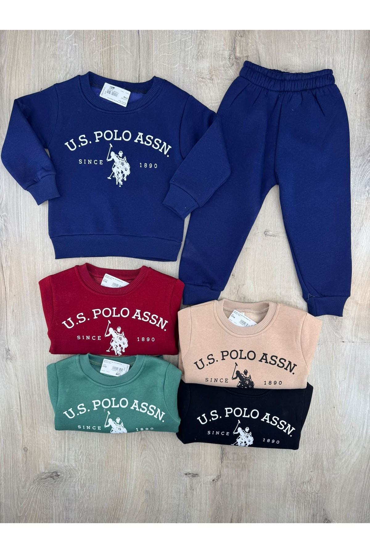 Damlanur (1-5 Yaş) Polo Desenli 3 İp Şardonlu Takım