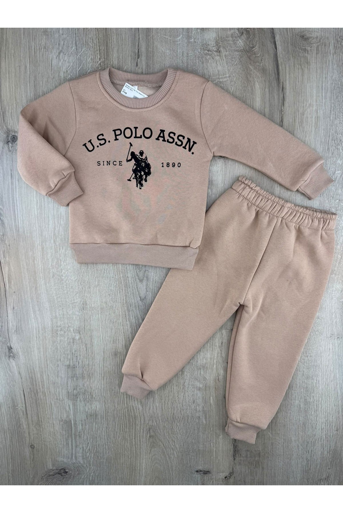 Damlanur (1-5 Yaş) Polo Desenli 3 İp Şardonlu Takım