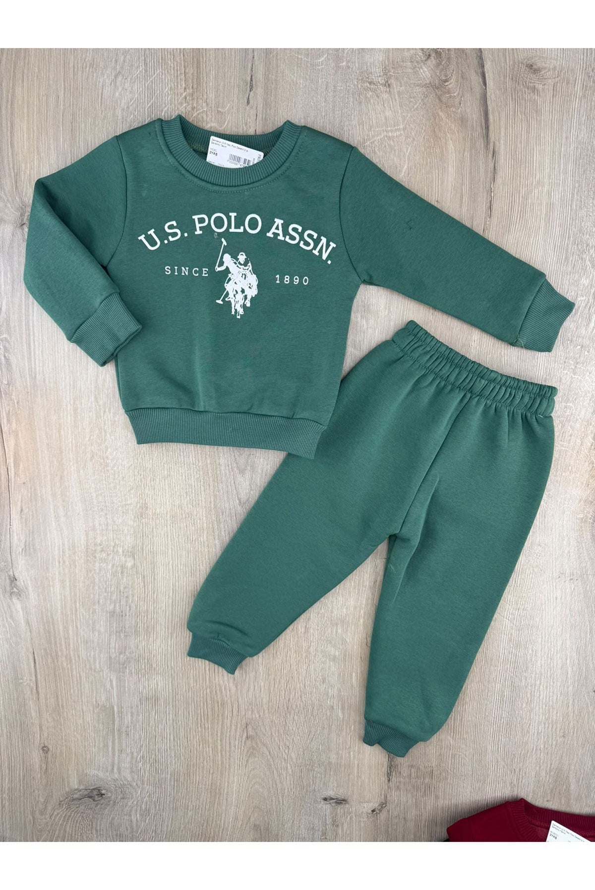 Damlanur (1-5 Yaş) Polo Desenli 3 İp Şardonlu Takım