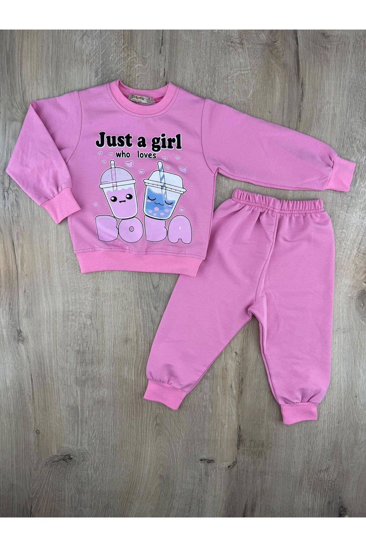Dıgıdık (3-7 Yaş) Just a Girl Desenli Mevsimlik Takım