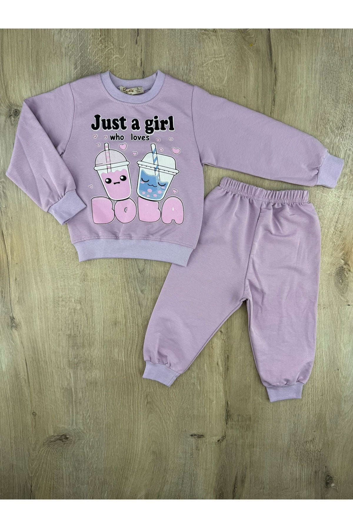 Dıgıdık (3-7 Yaş) Just a Girl Desenli Mevsimlik Takım