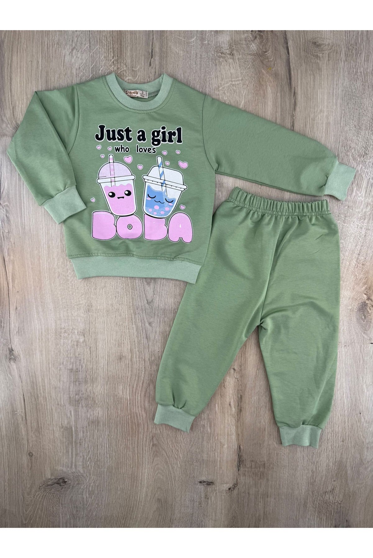 Dıgıdık (3-7 Yaş) Just a Girl Desenli Mevsimlik Takım