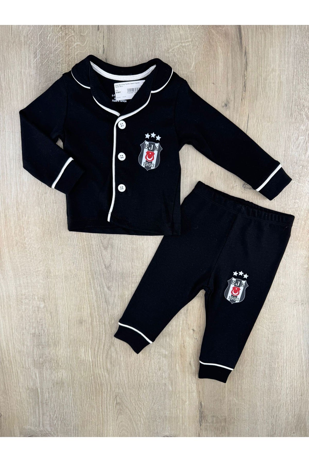 Dolaş (6Ay-6Yaş) Taraftar Desenli Düğmeli Pijama Takımı