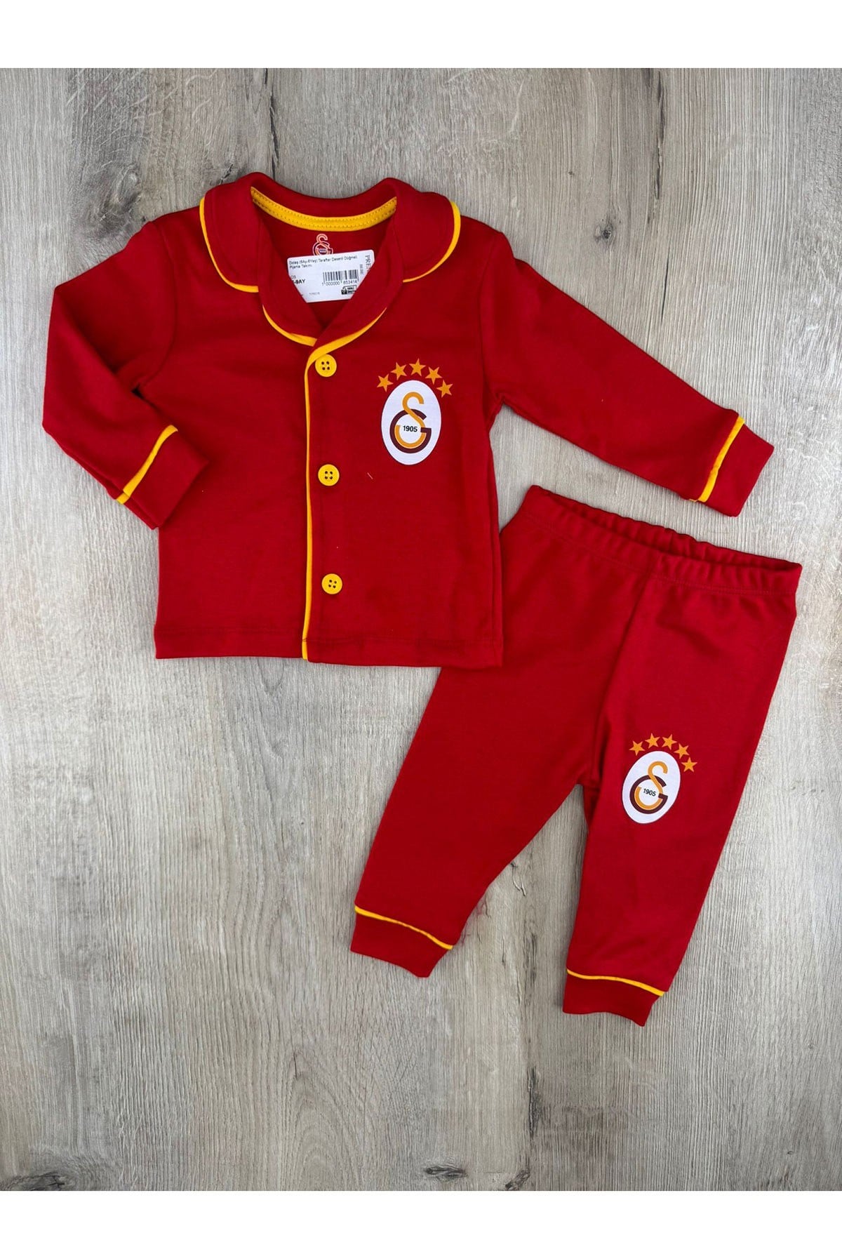 Dolaş (6Ay-6Yaş) Taraftar Desenli Düğmeli Pijama Takımı
