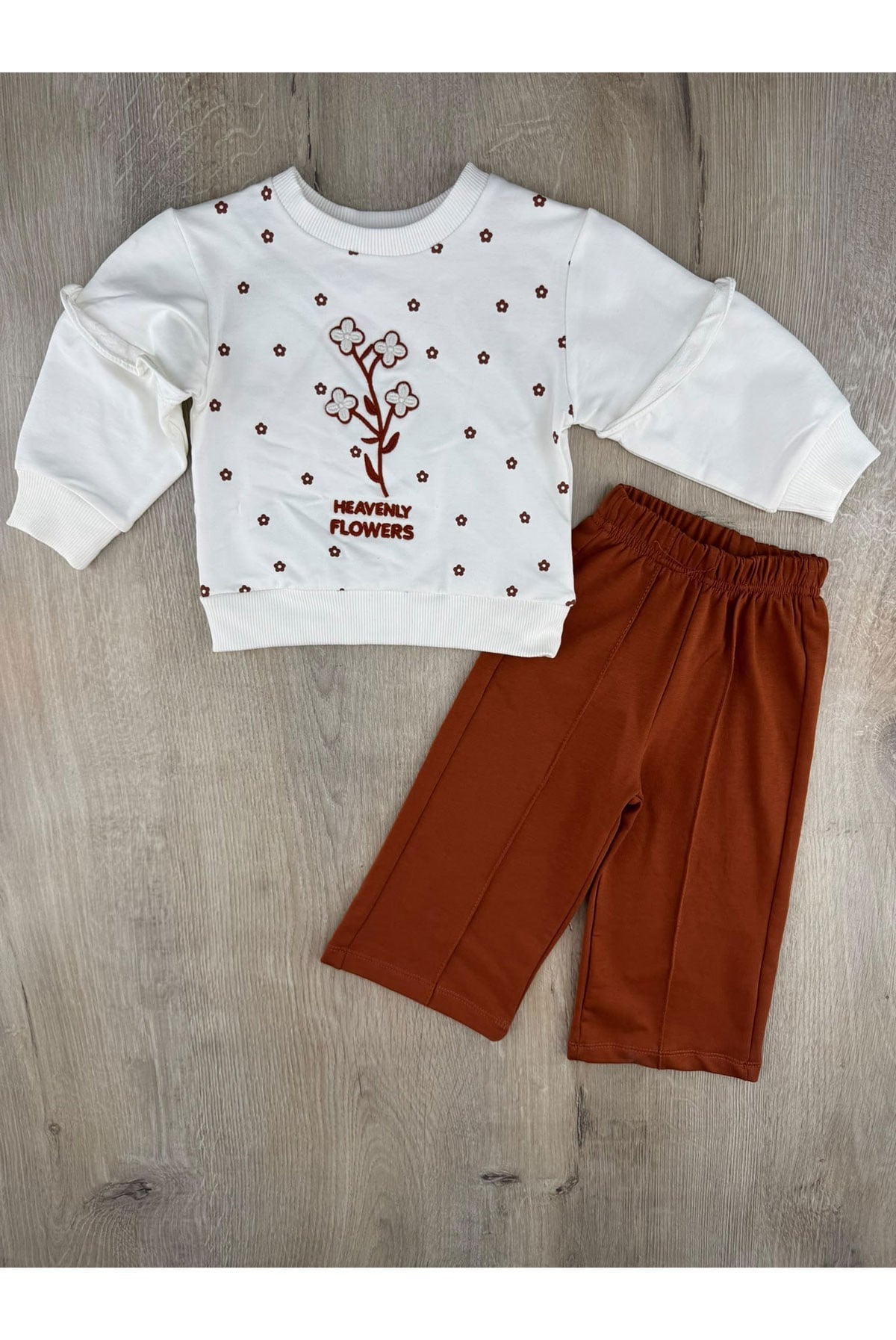 Efka (2-5 Yaş) Flowers Minik  Papatya Desenli Mevsimlik Takım