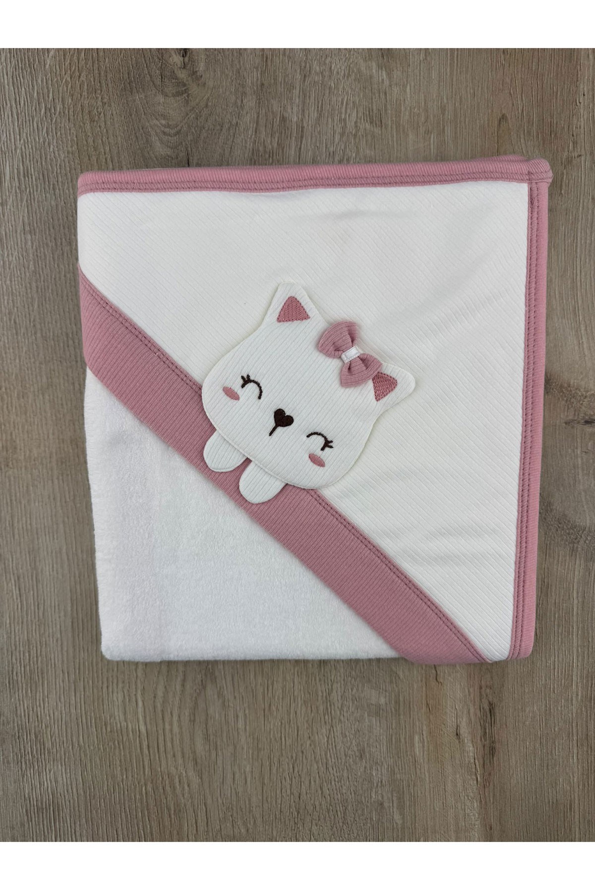 Eke Baby Mobil Kedi Desenli Banyo Havlusu
