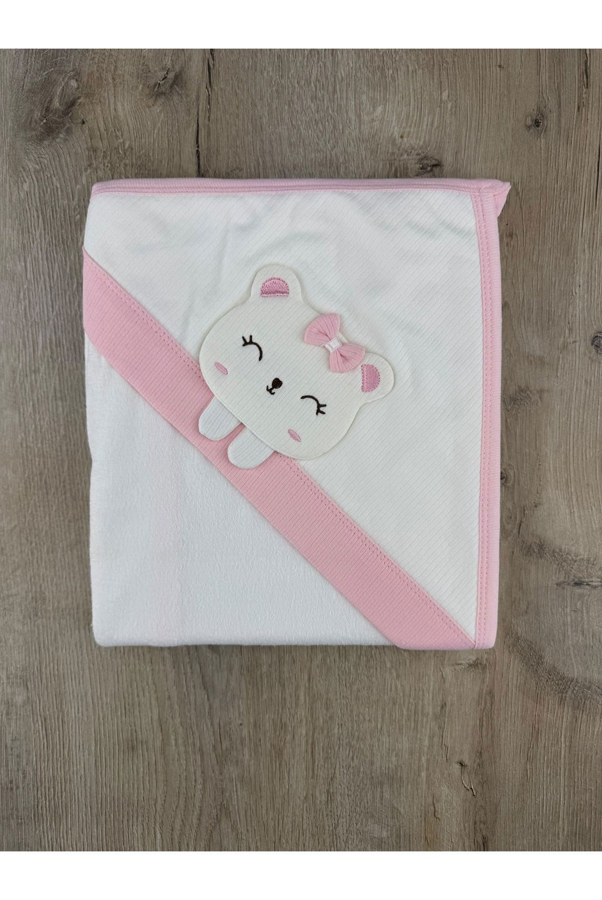 Eke Baby Mobil Kedi Desenli Banyo Havlusu