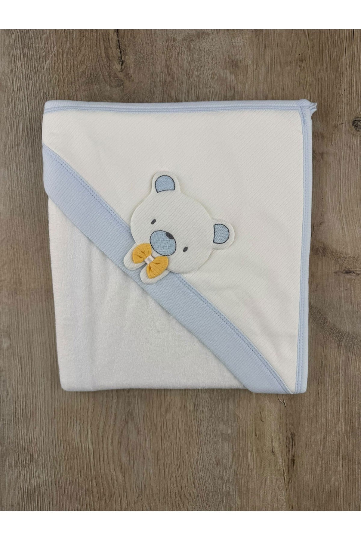 Eke Baby Mobil Tavşan Desenli Banyo Havlusu