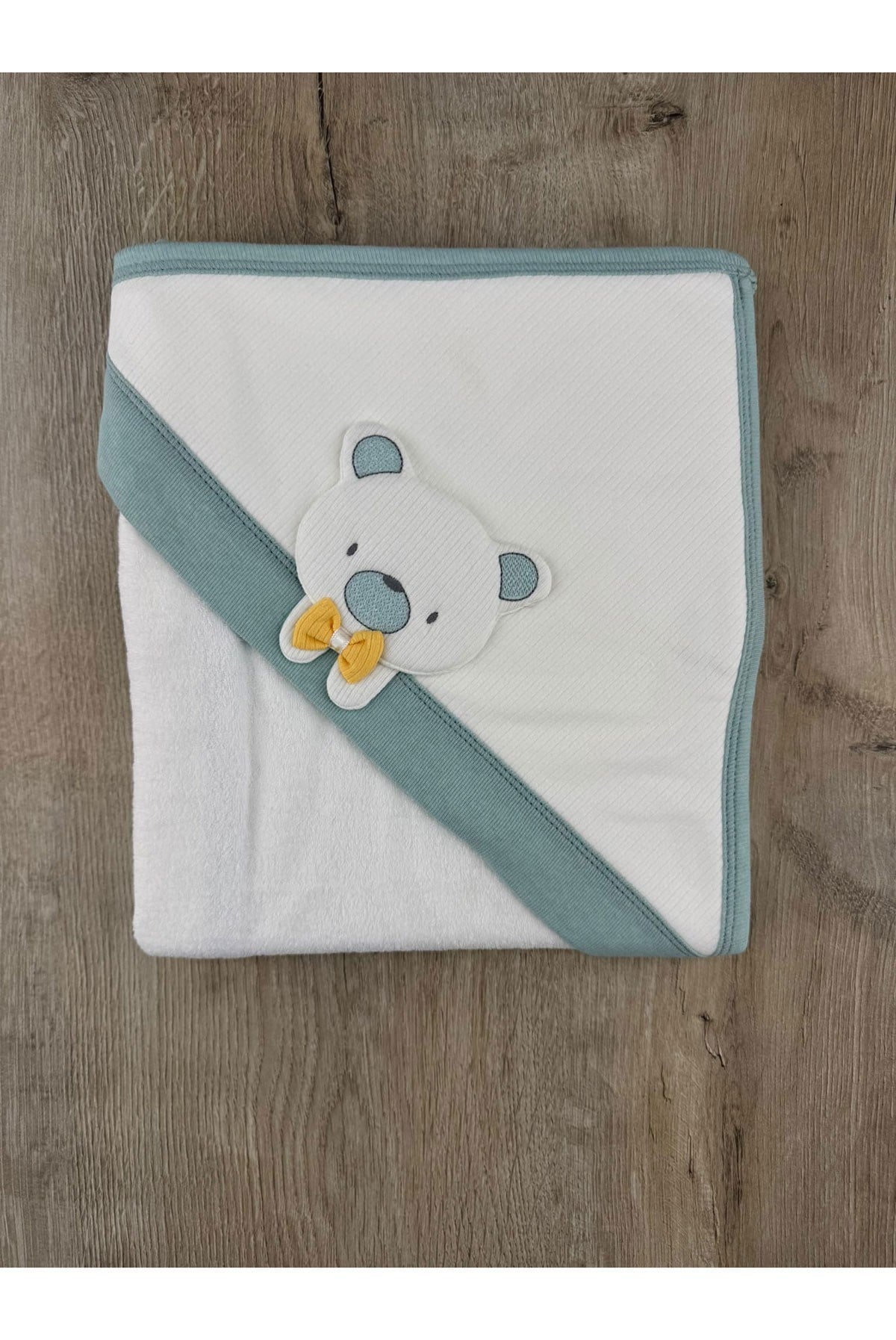 Eke Baby Mobil Tavşan Desenli Banyo Havlusu