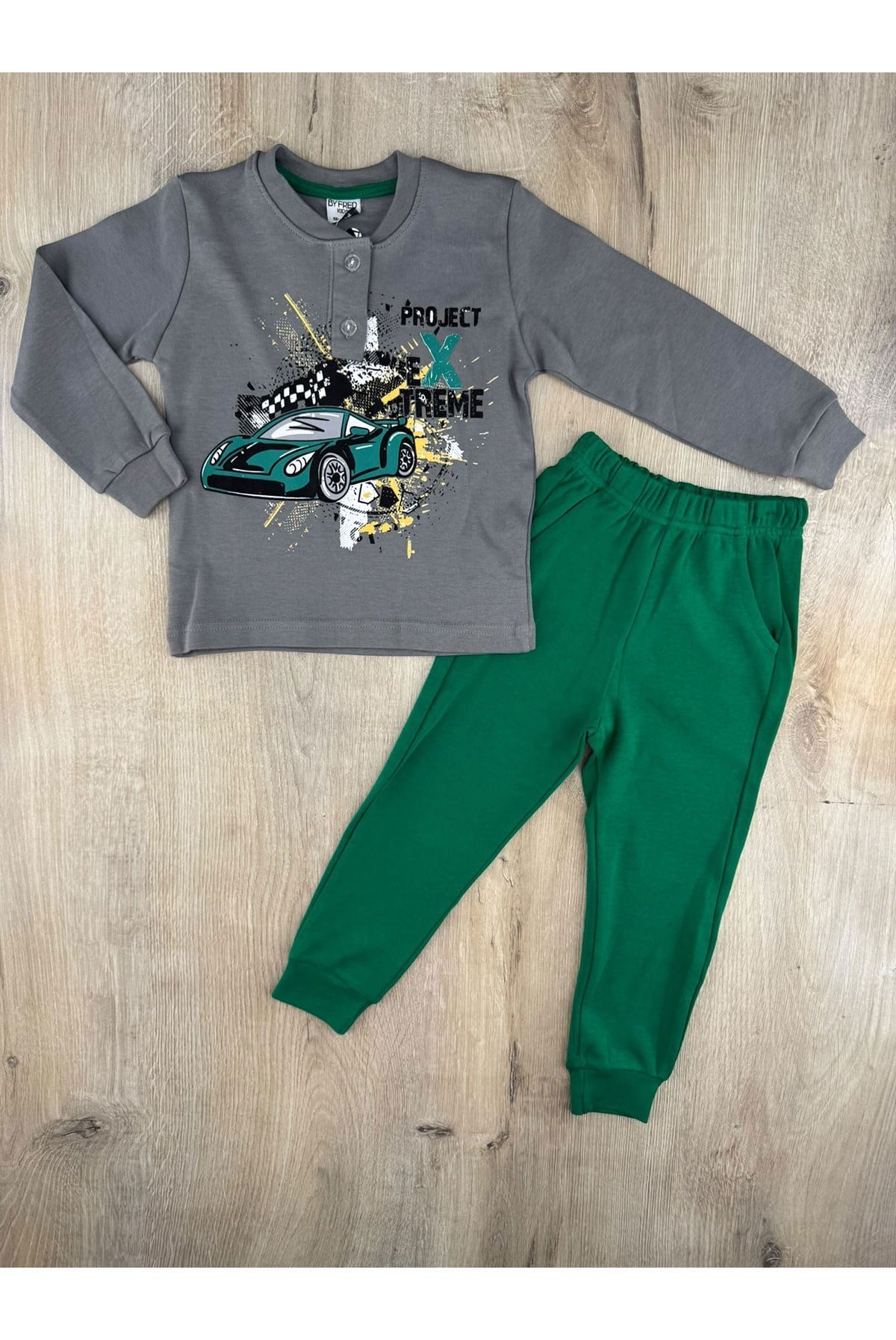 Fred (3-6 Yaş) Extreme Araba Desenli Pijama Takımı