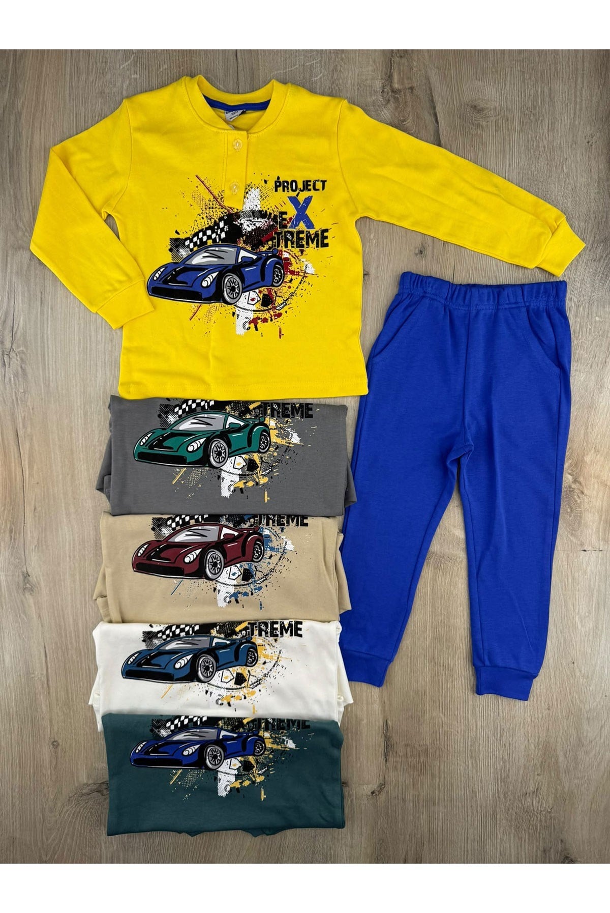 Fred (3-6 Yaş) Extreme Araba Desenli Pijama Takımı