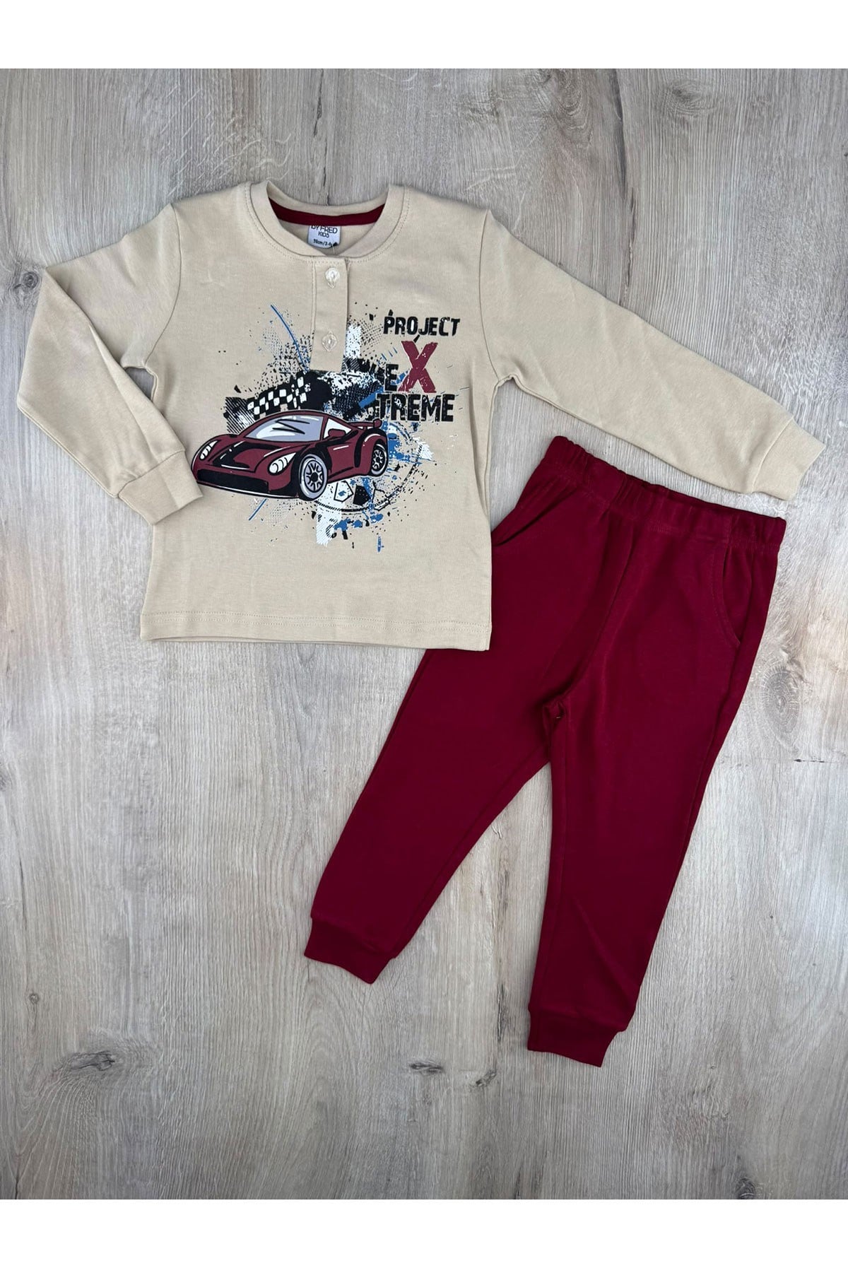 Fred (3-6 Yaş) Extreme Araba Desenli Pijama Takımı
