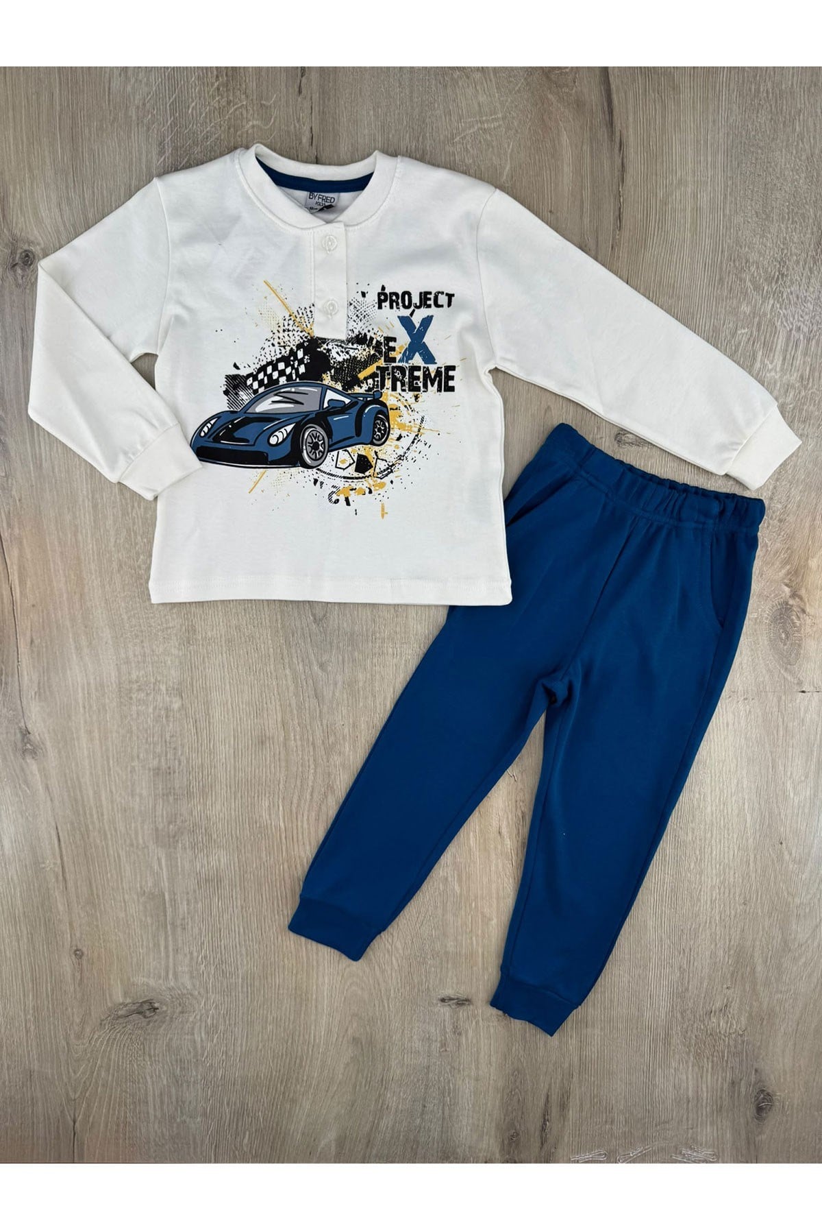Fred (3-6 Yaş) Extreme Araba Desenli Pijama Takımı