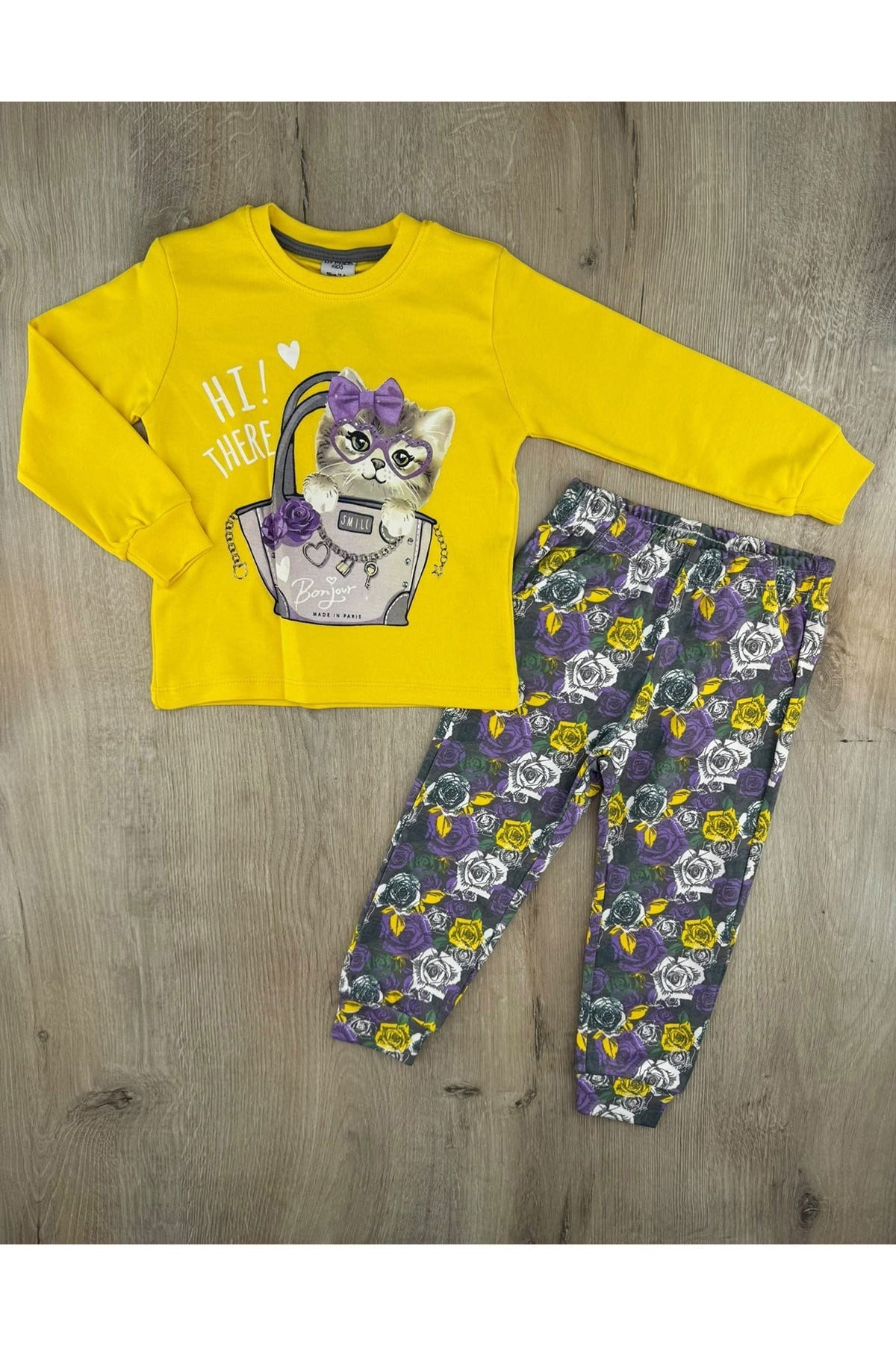 Fred (3-6 Yaş) Kedi Desenli Pijama Takımı